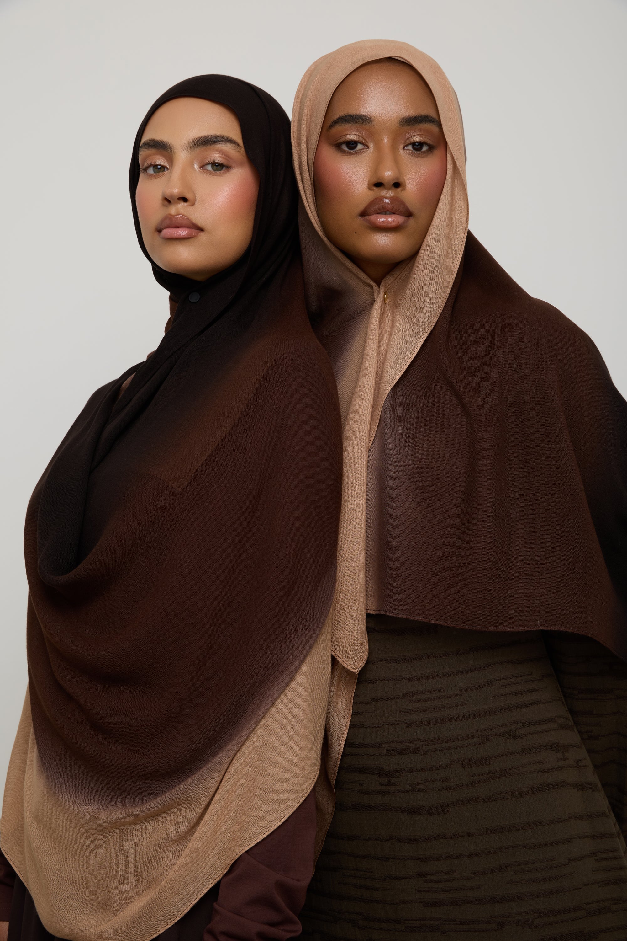 Ombre Modal Hijab - Black Coffee Hijab Veiled