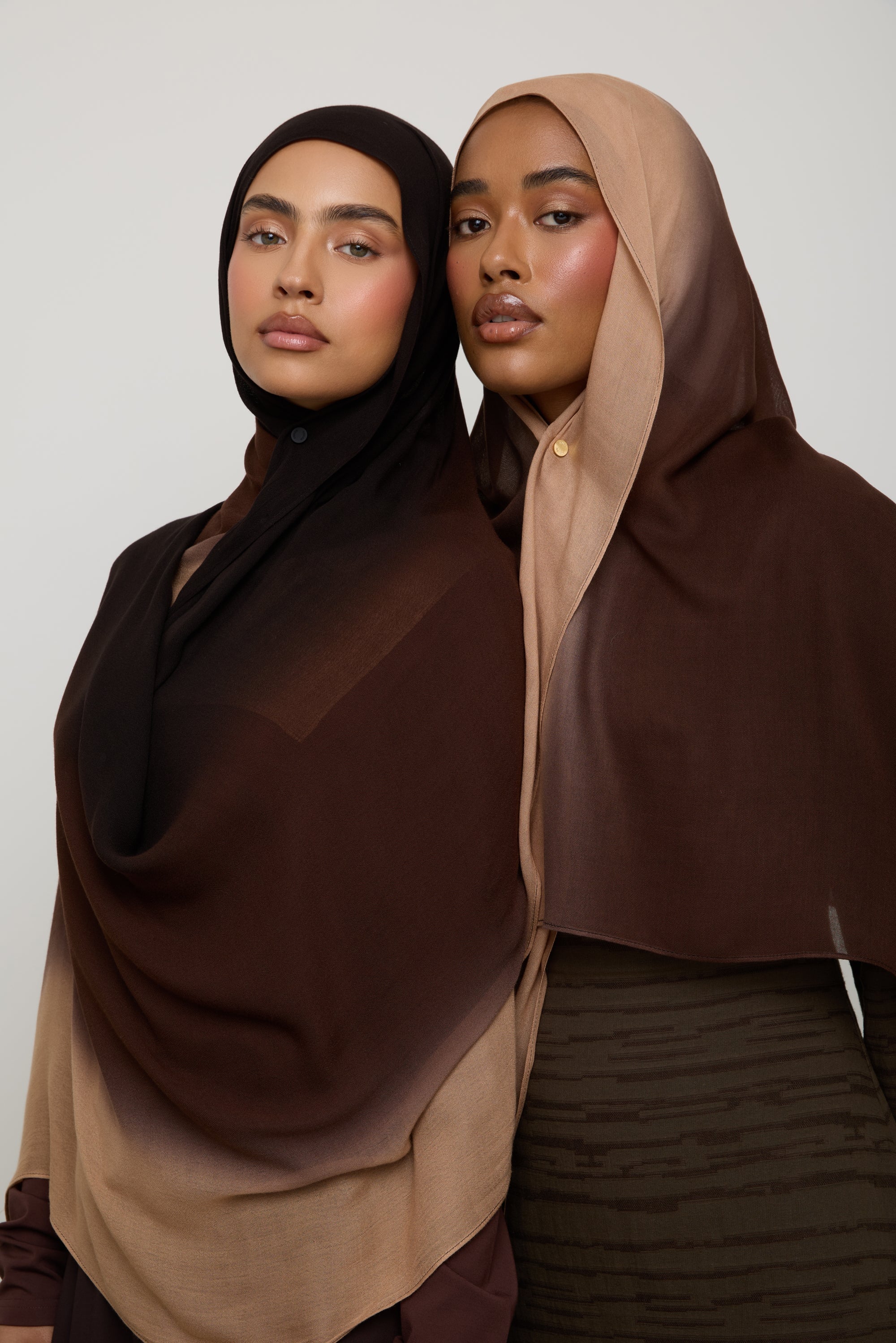 Ombre Modal Hijab - Black Coffee Hijab Veiled