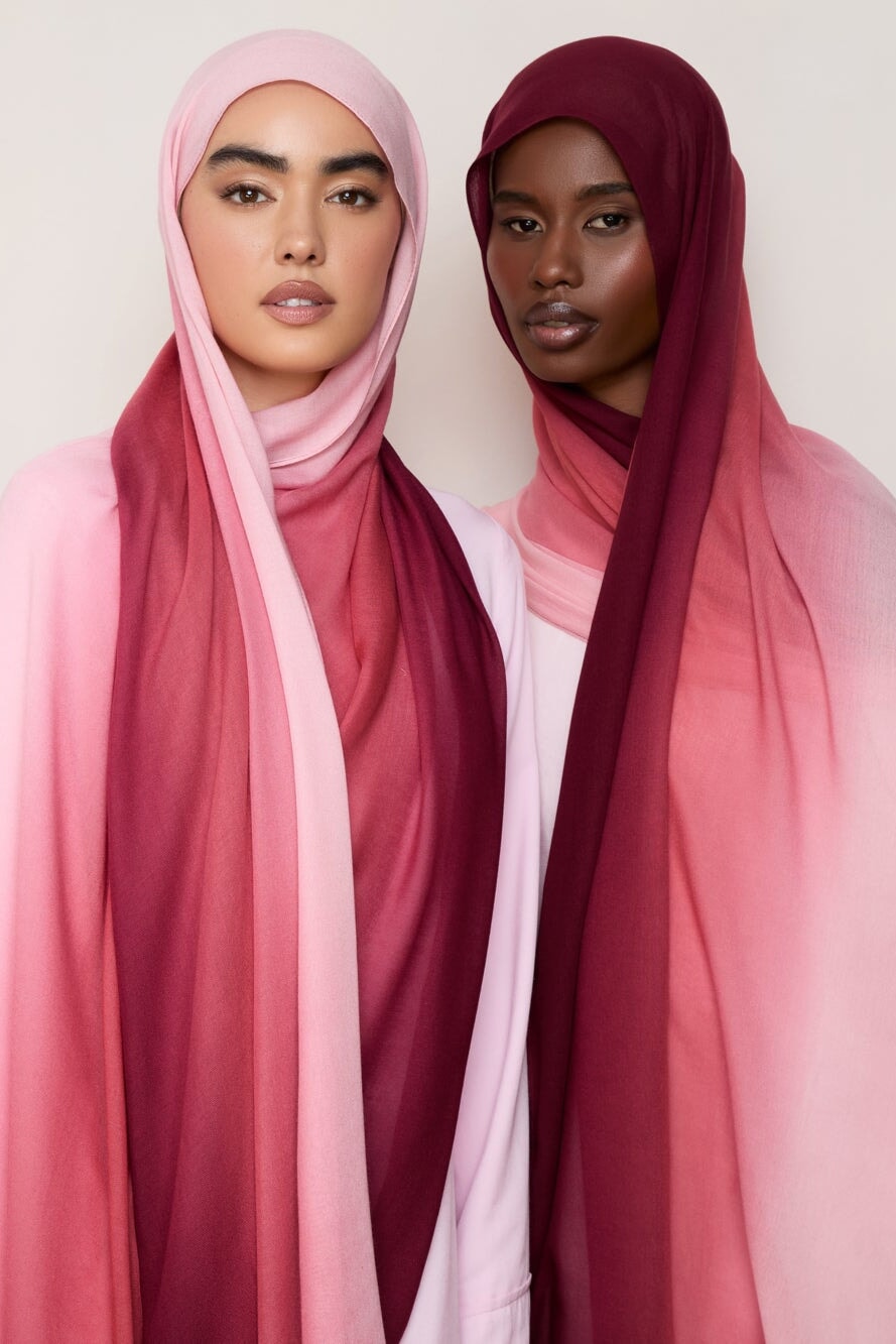 Ombre Modal Hijab - Chalk Pink Hijabs Veiled