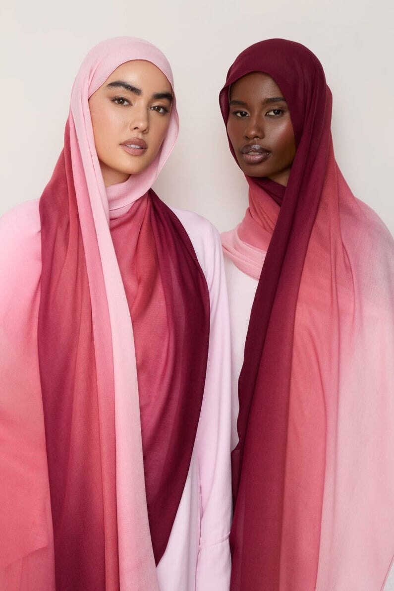 Ombre Modal Hijab - Chalk Pink Hijabs Veiled