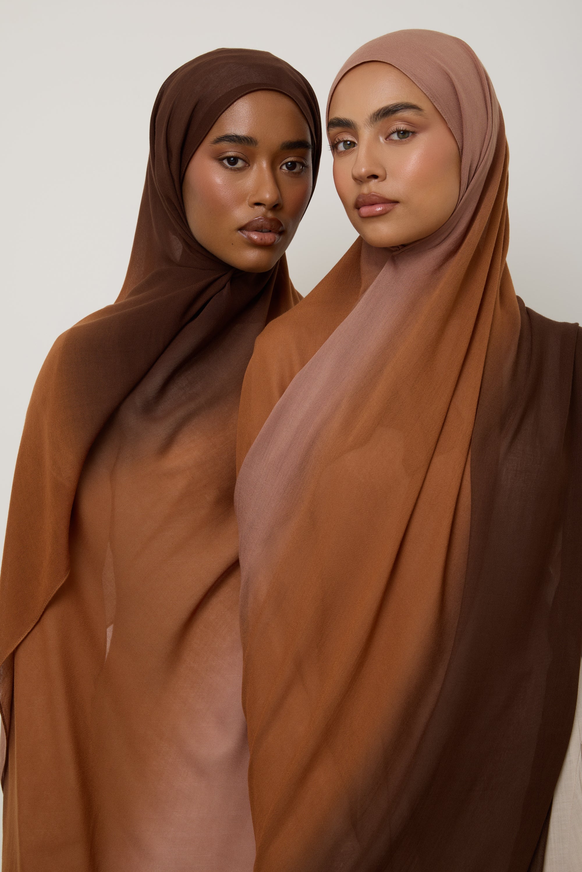 Ombre Modal Hijab - Chocolate Hijab Veiled