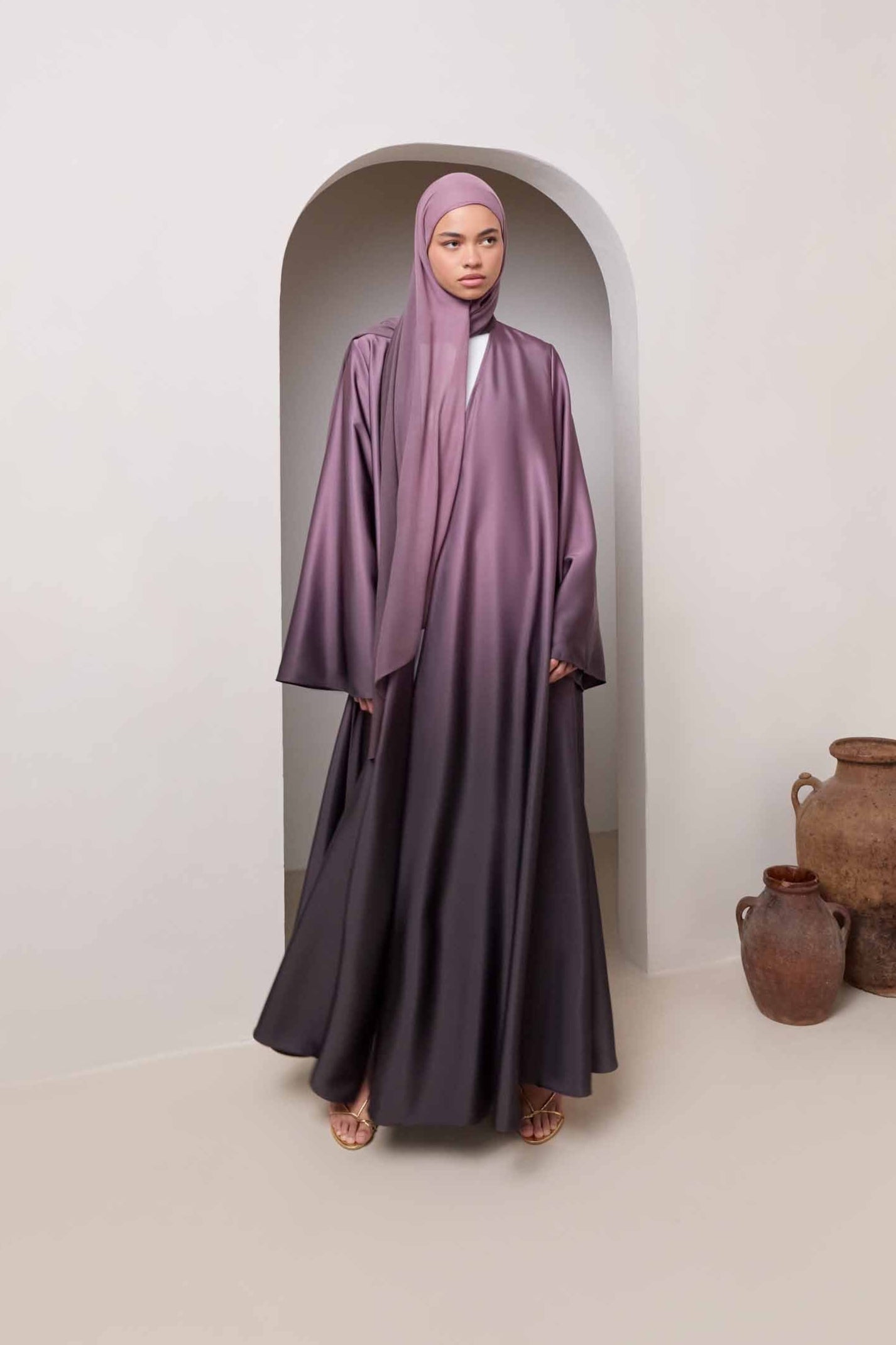 Ombre Modal Hijab - Chocolate Plum Hijabs Veiled