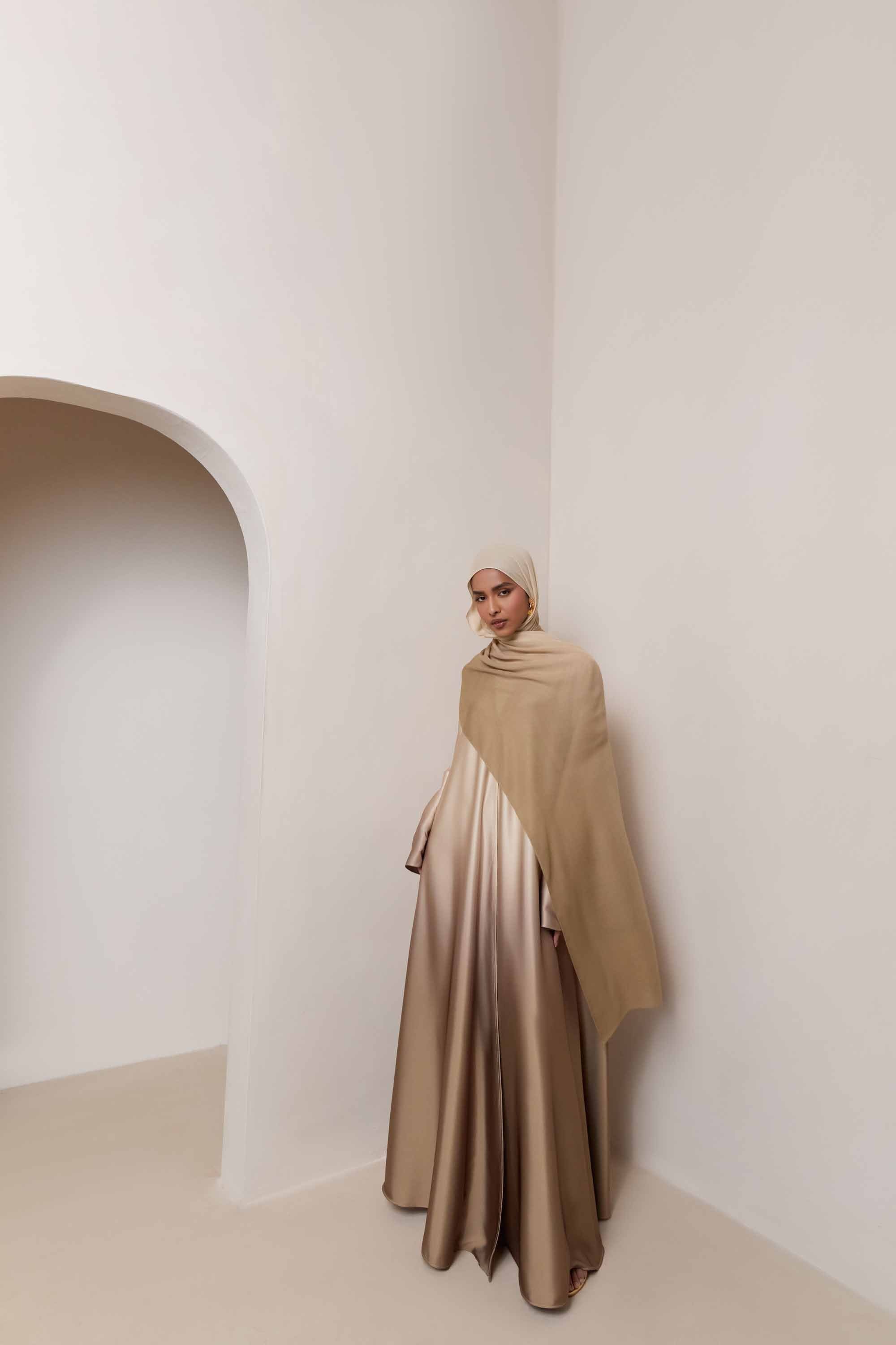 Ombre Modal Hijab - Cocoa Creme Hijabs Veiled