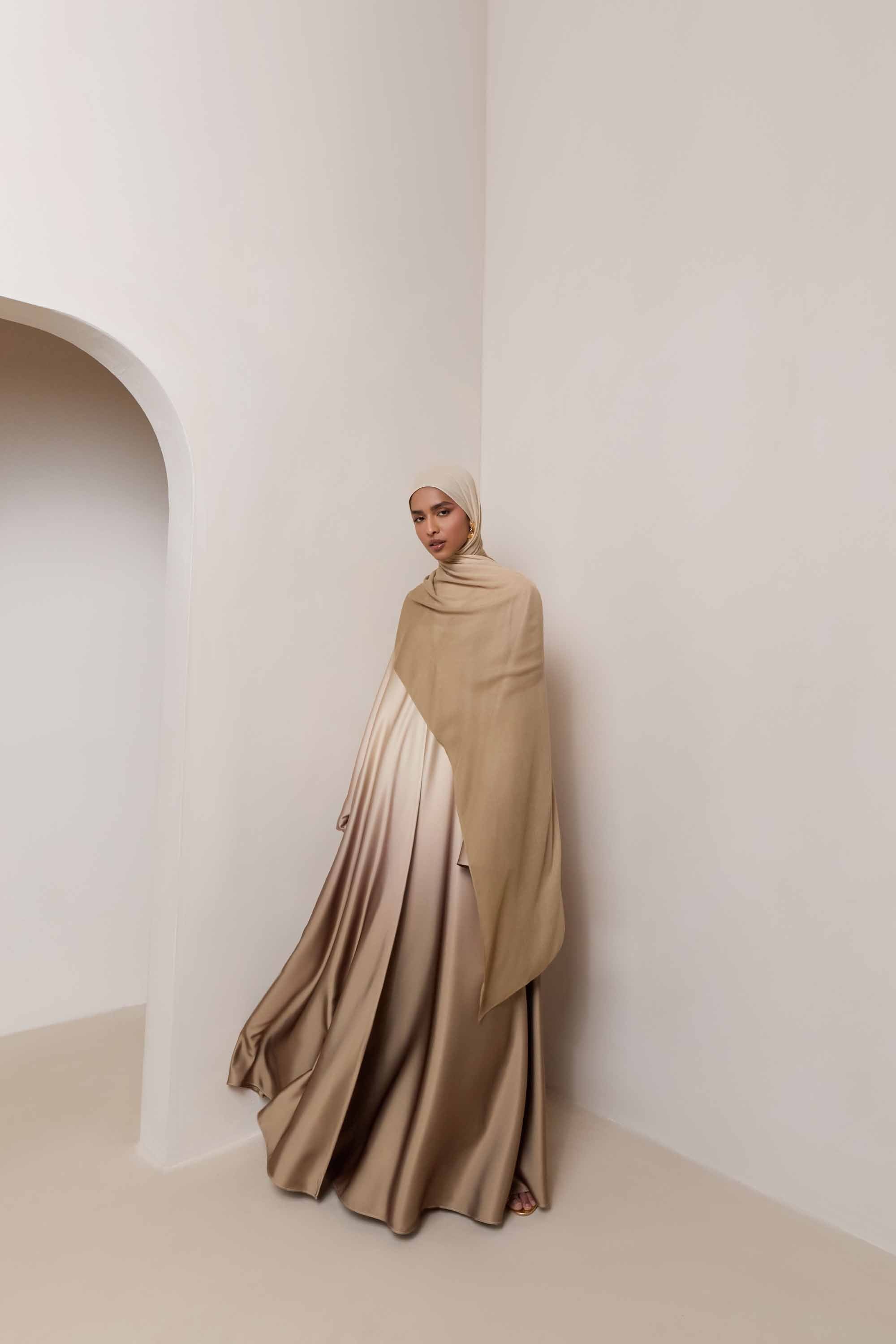Ombre Modal Hijab - Cocoa Creme Hijabs Veiled