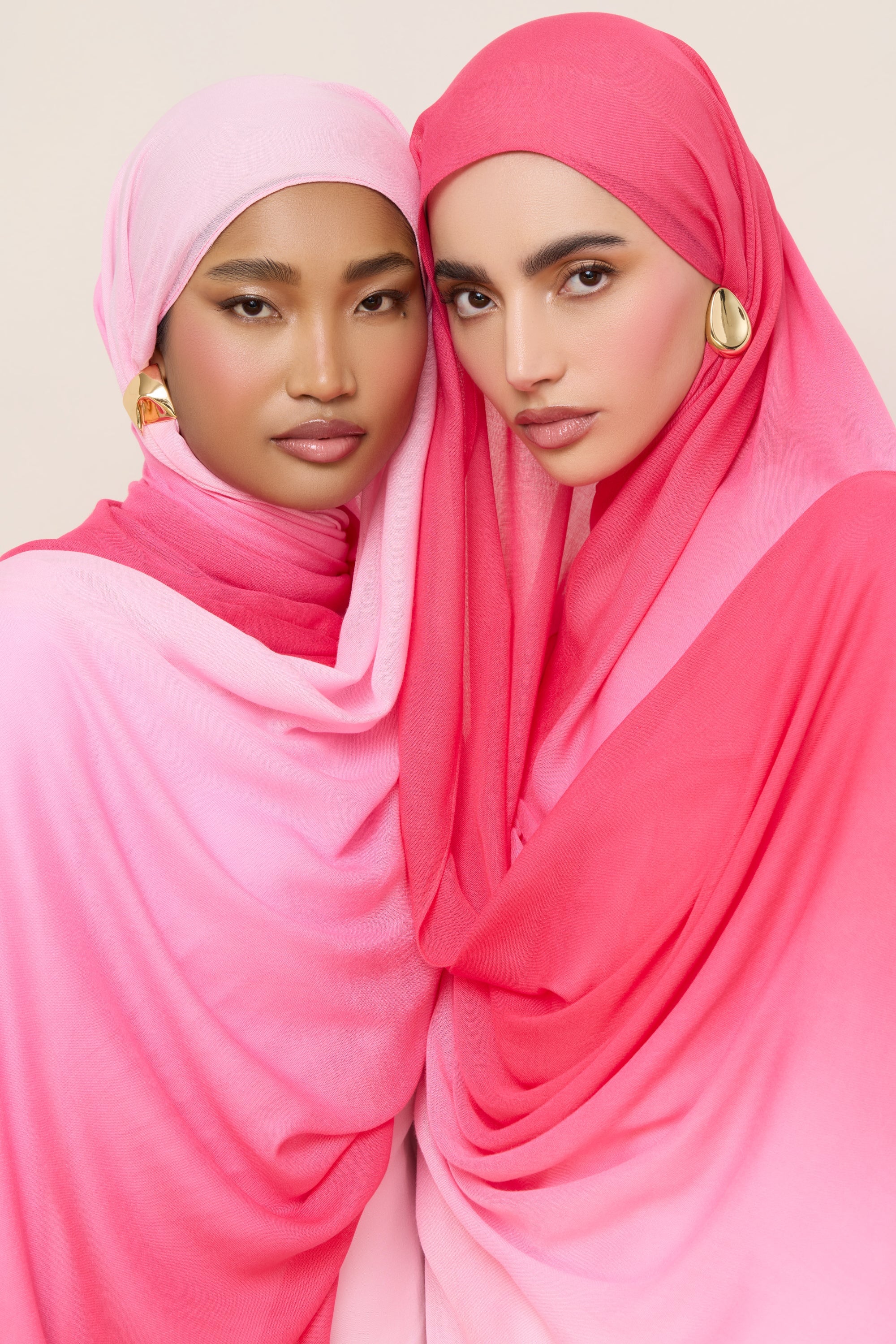 Ombre Modal Hijab - Coral Hijabs Veiled