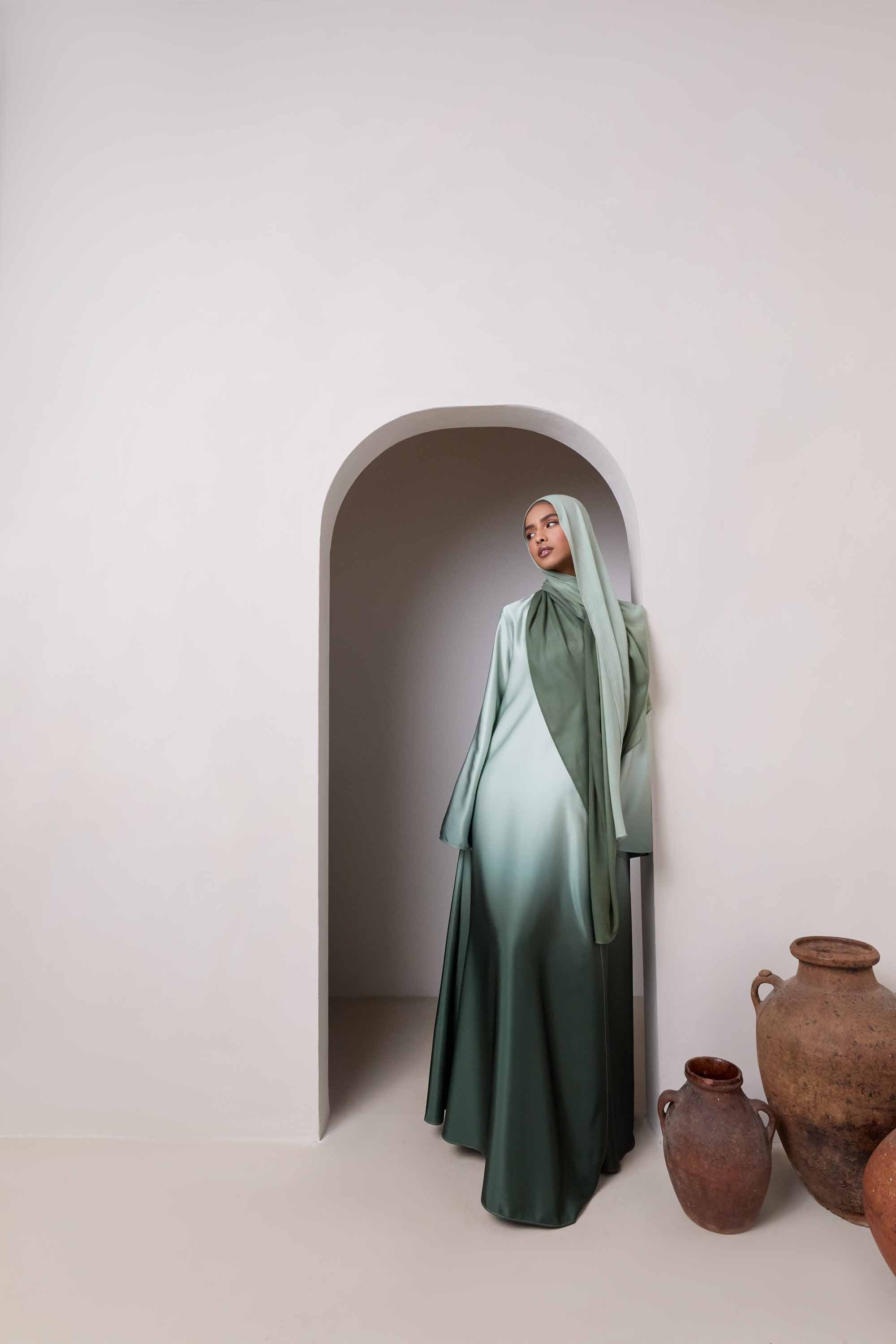 Ombre Modal Hijab - Dark Olive Hijabs Veiled