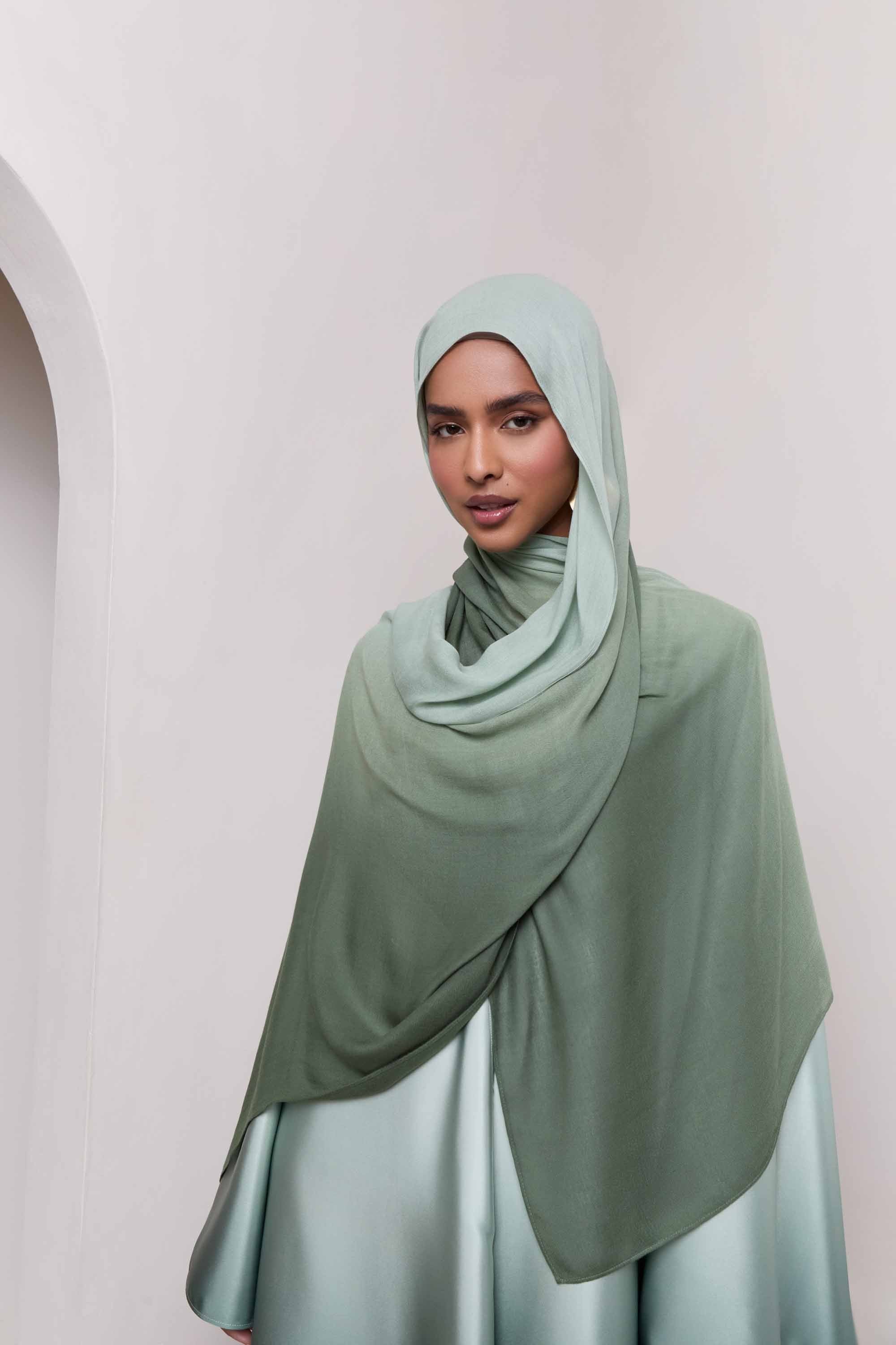 Ombre Modal Hijab - Dark Olive Hijabs Veiled