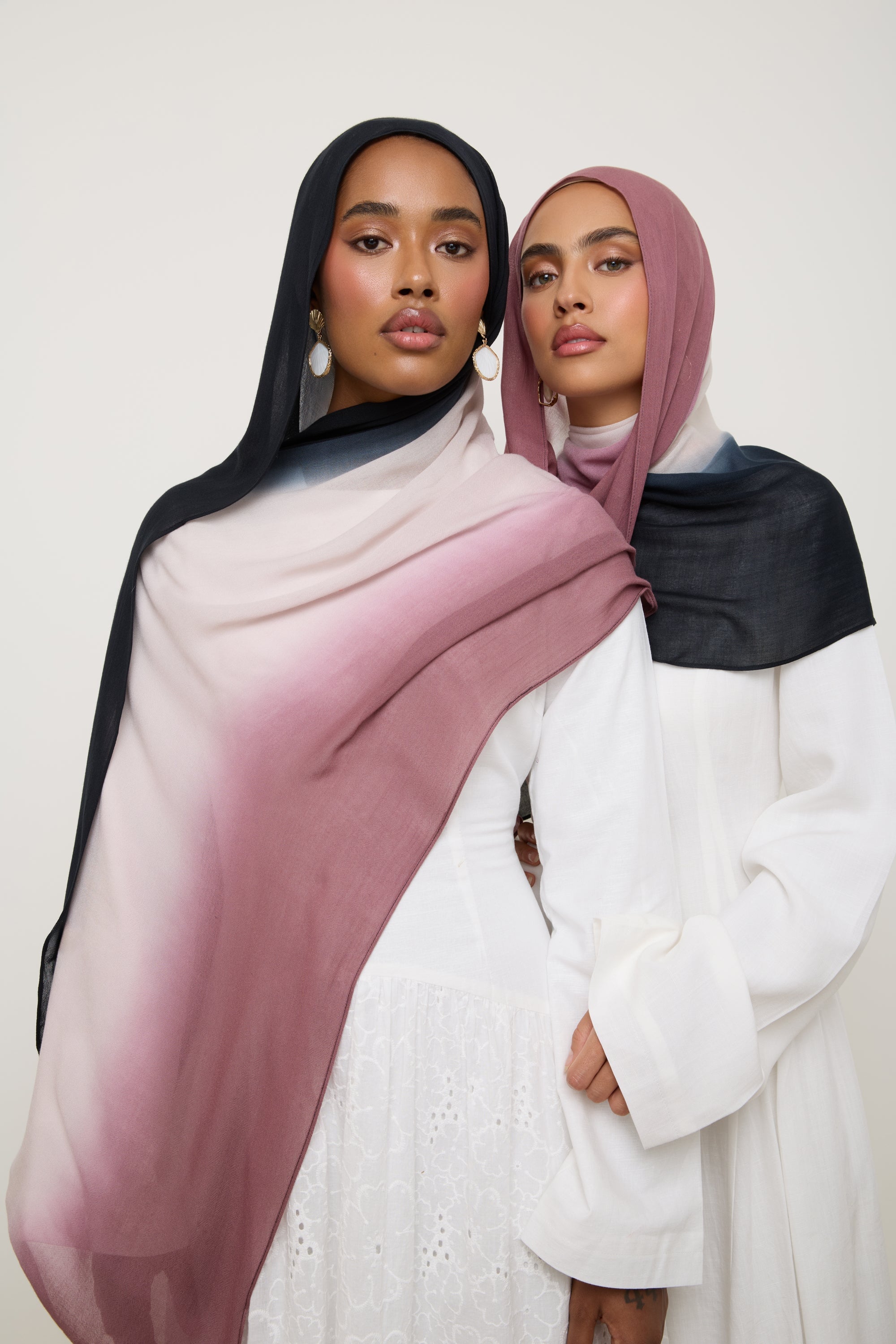 Ombre Modal Hijab - Deco Noir Hijabs Veiled