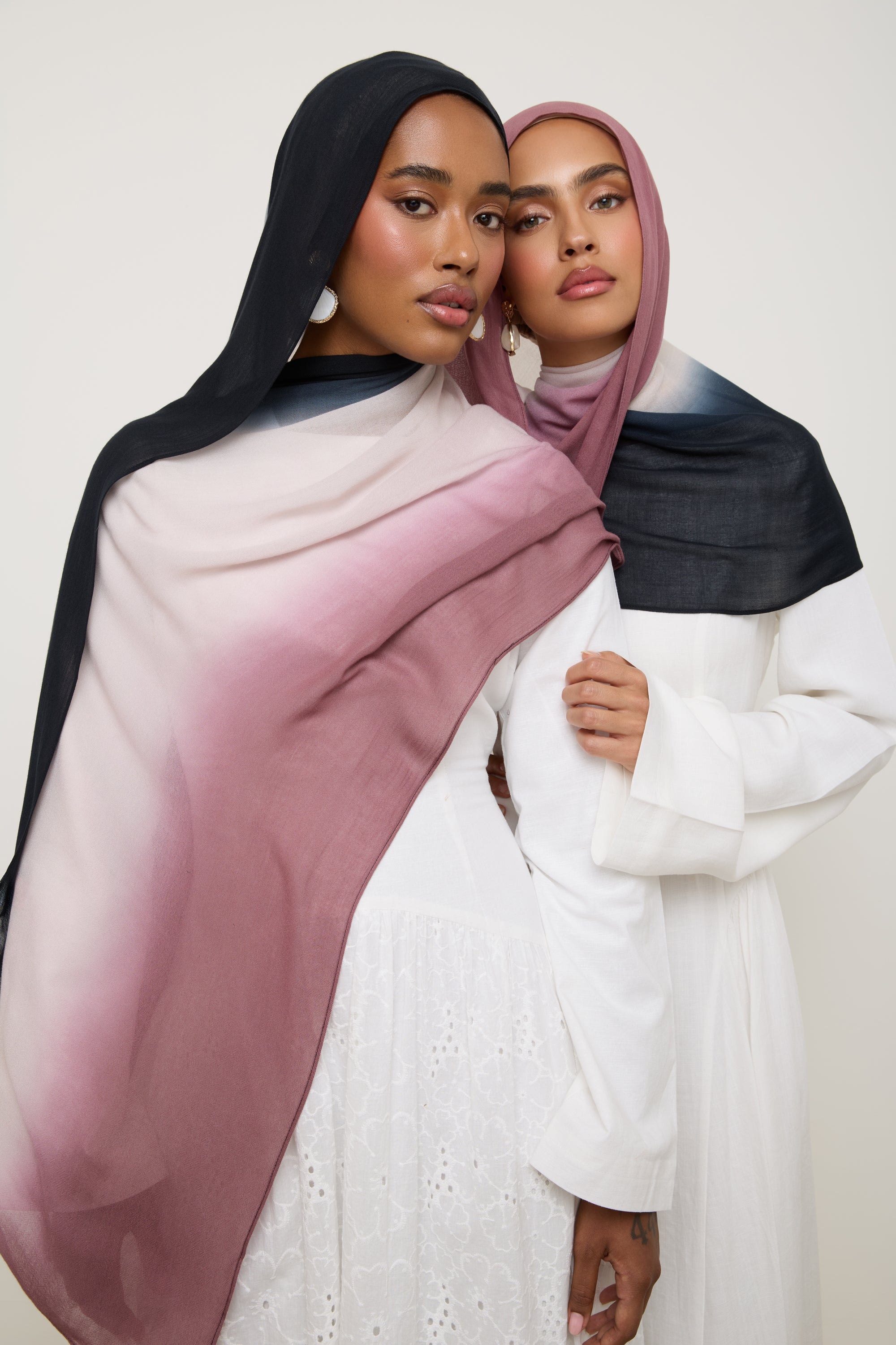 Ombre Modal Hijab - Deco Noir Hijabs Veiled