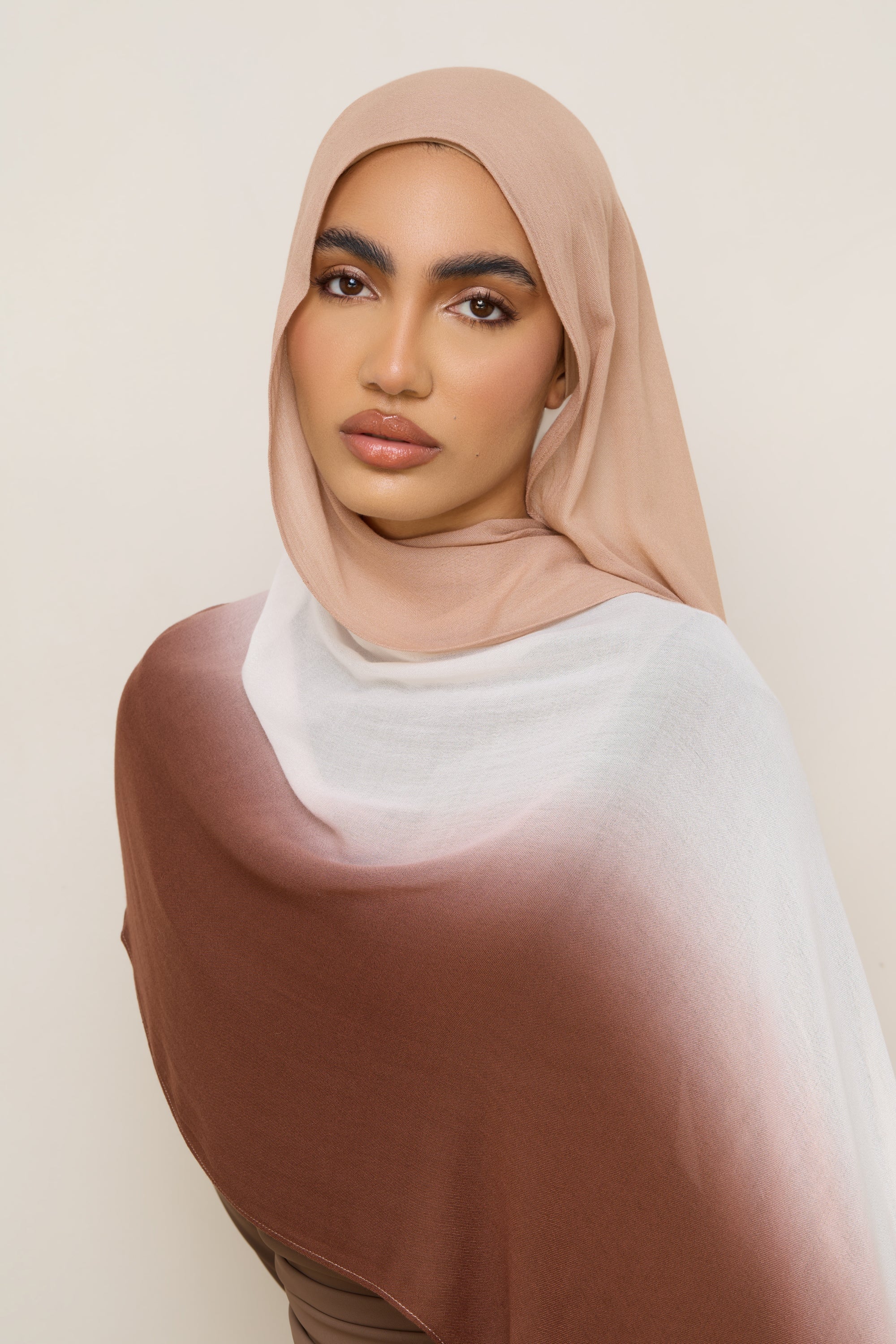 Ombre Modal Hijab - Earthy Neutrals Hijabs Veiled