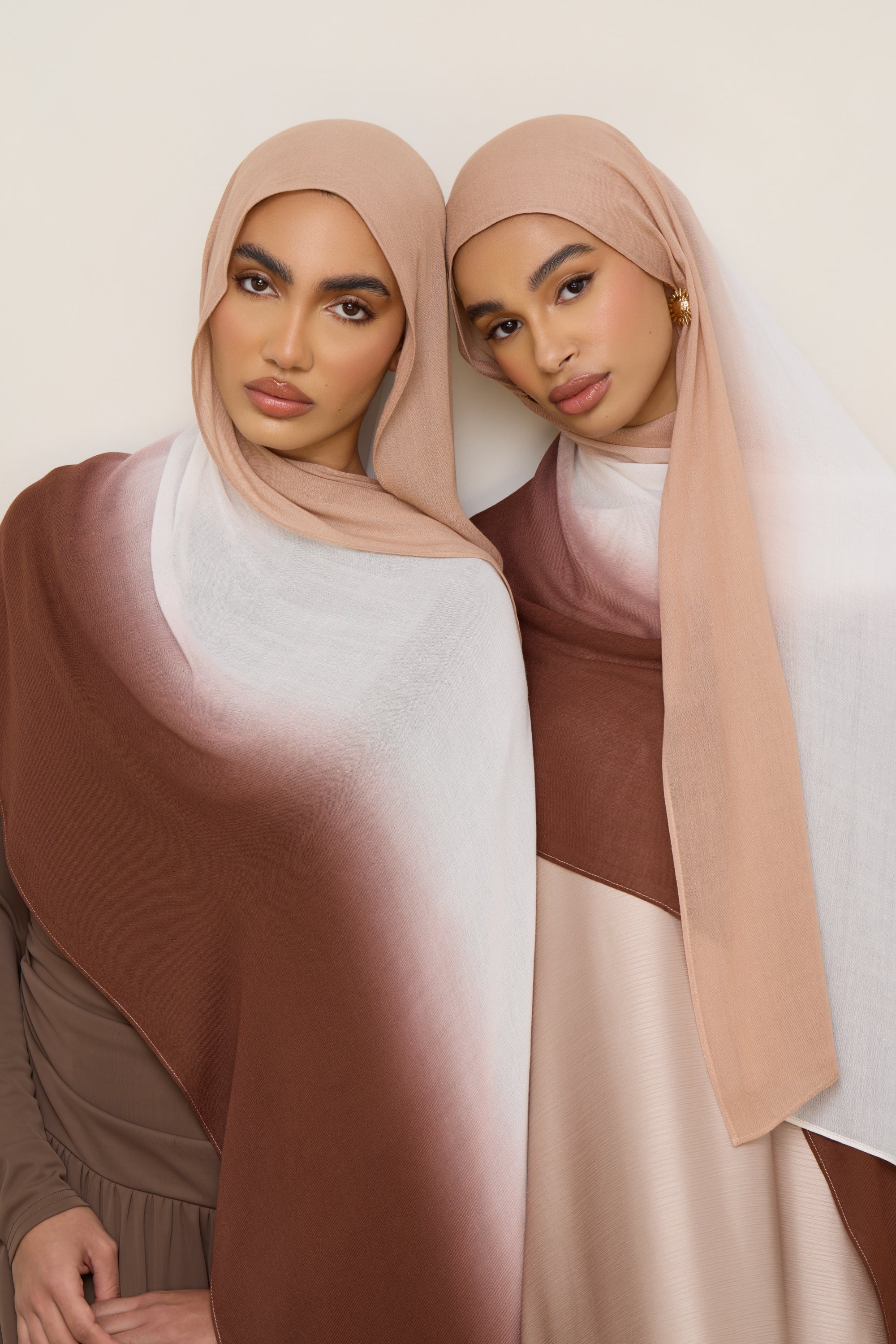 Ombre Modal Hijab - Earthy Neutrals Hijabs Veiled
