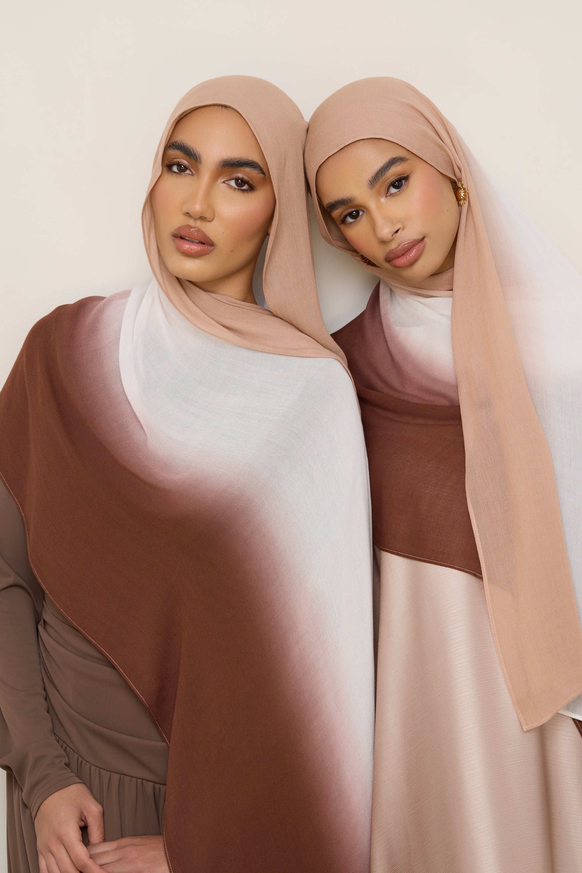 Ombre Modal Hijab - Earthy Neutrals Hijabs Veiled