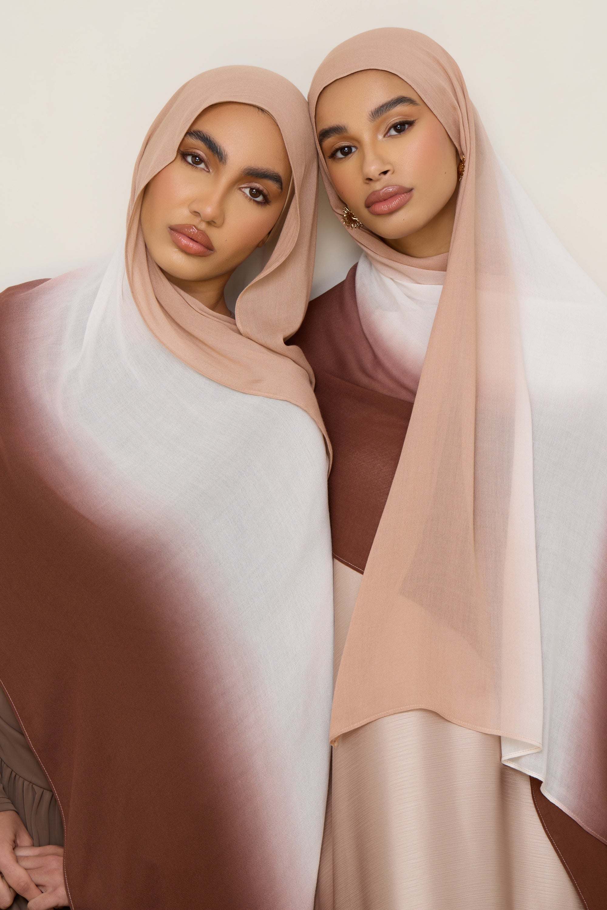 Ombre Modal Hijab - Earthy Neutrals Hijabs Veiled