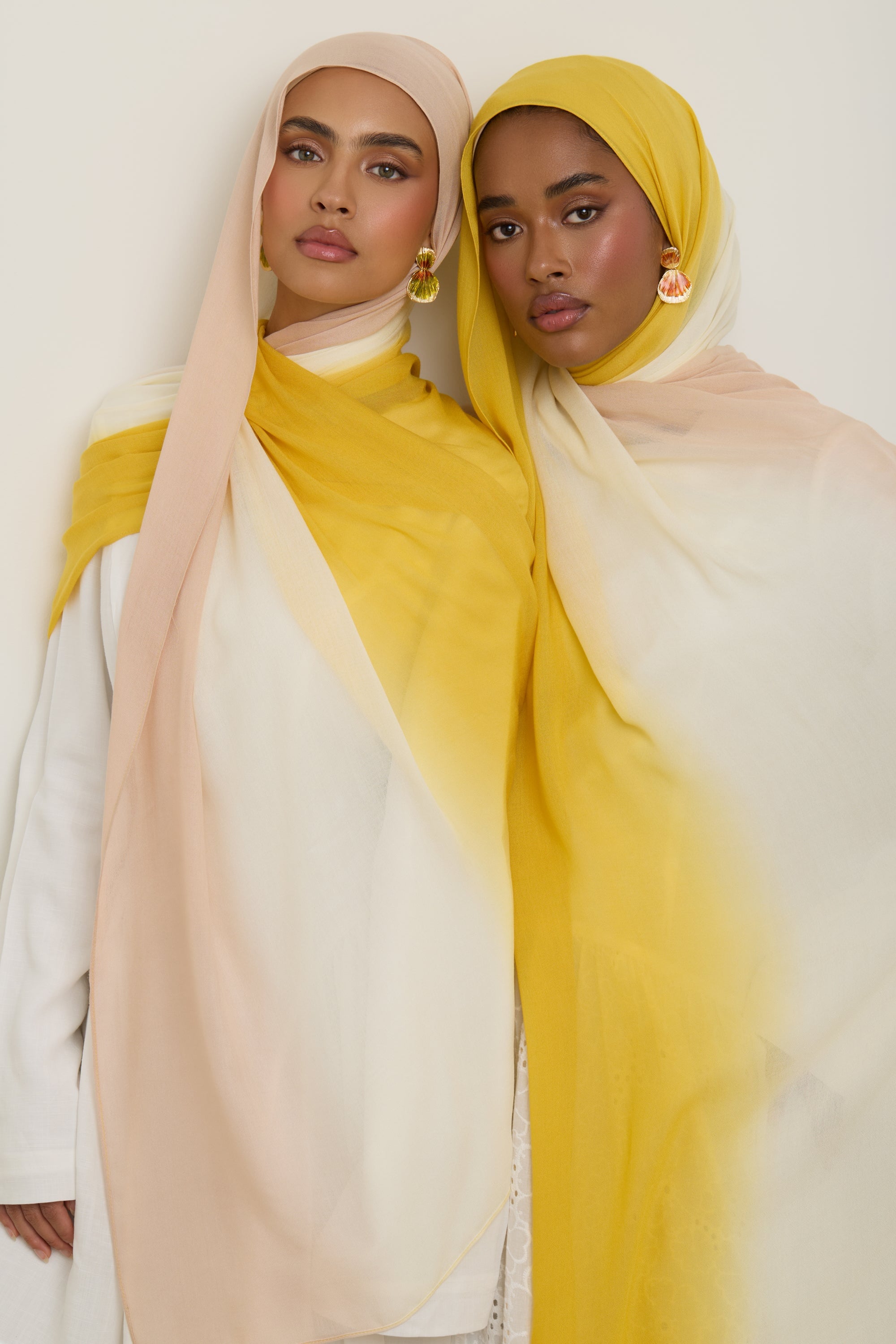 Ombre Modal Hijab - Golden Blush Hijab Veiled