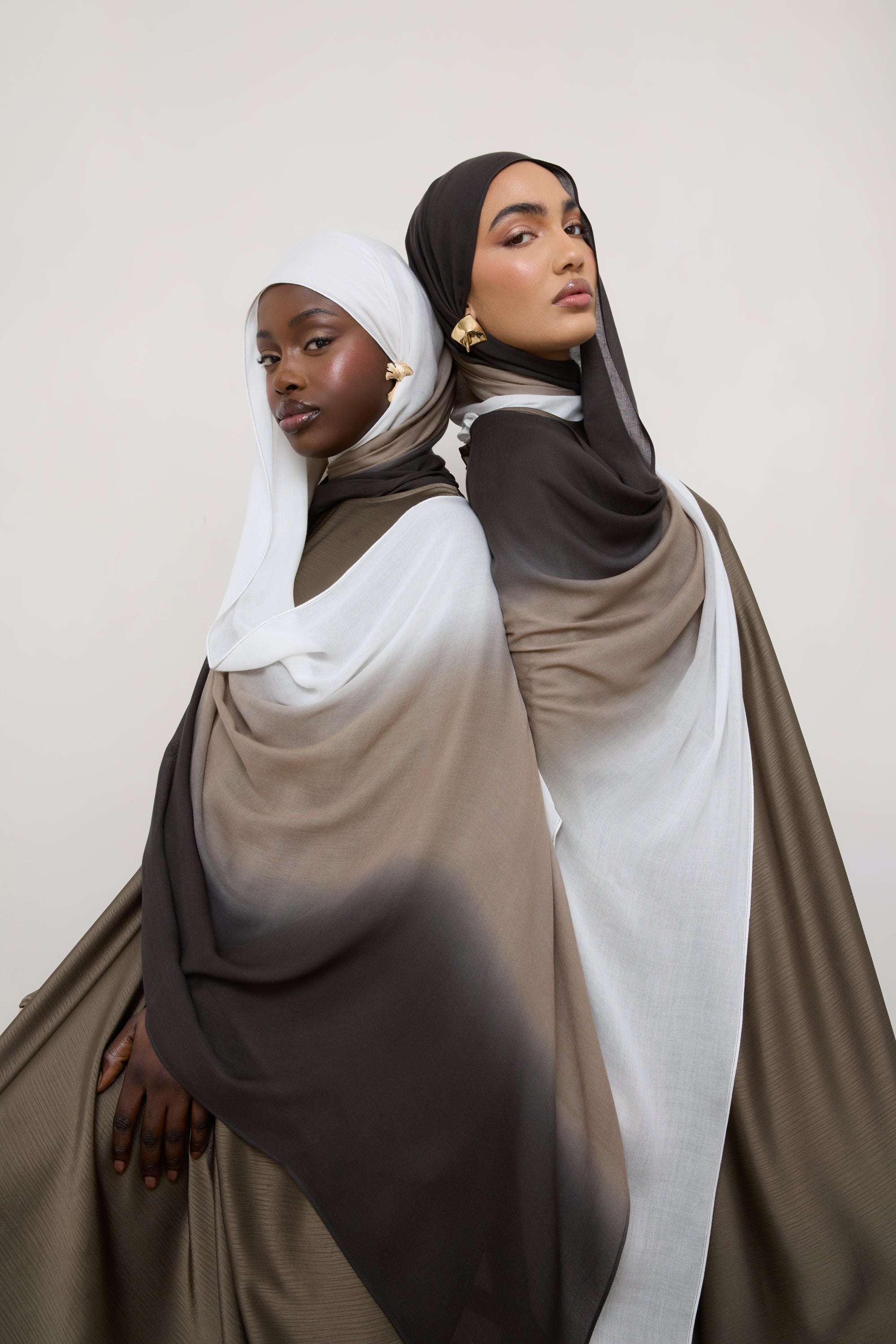 Ombre Modal Hijab - Khaki Wash Hijabs Veiled