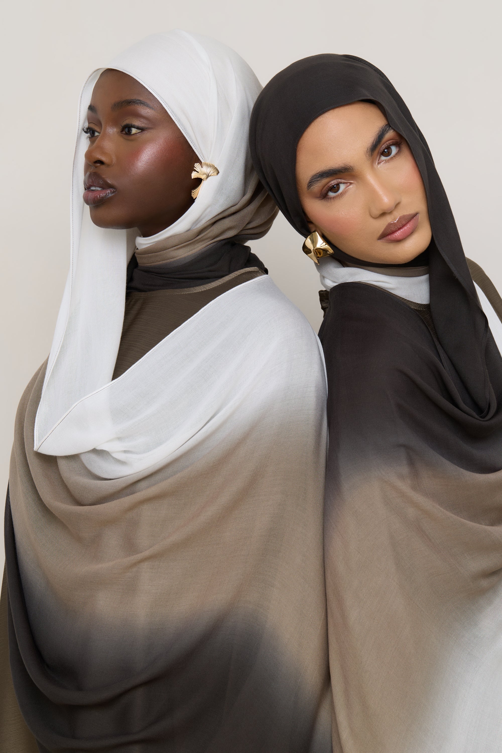 Ombre Modal Hijab - Khaki Wash Hijabs Veiled