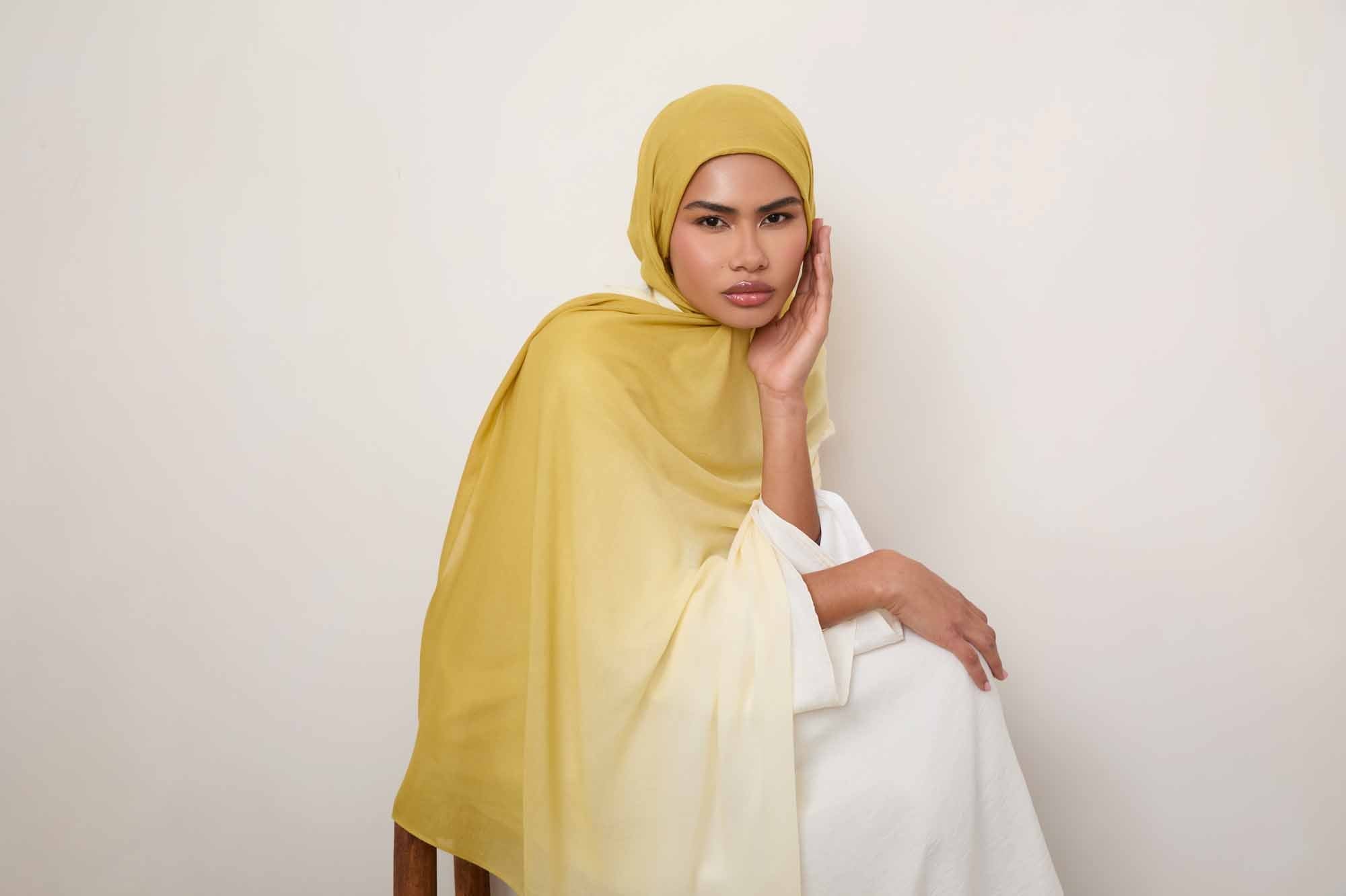 Ombre Modal Hijab - Limon Hijabs Veiled