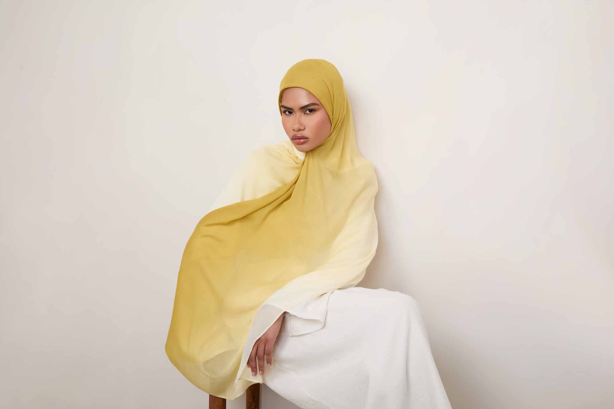 Ombre Modal Hijab - Limon Hijabs Veiled