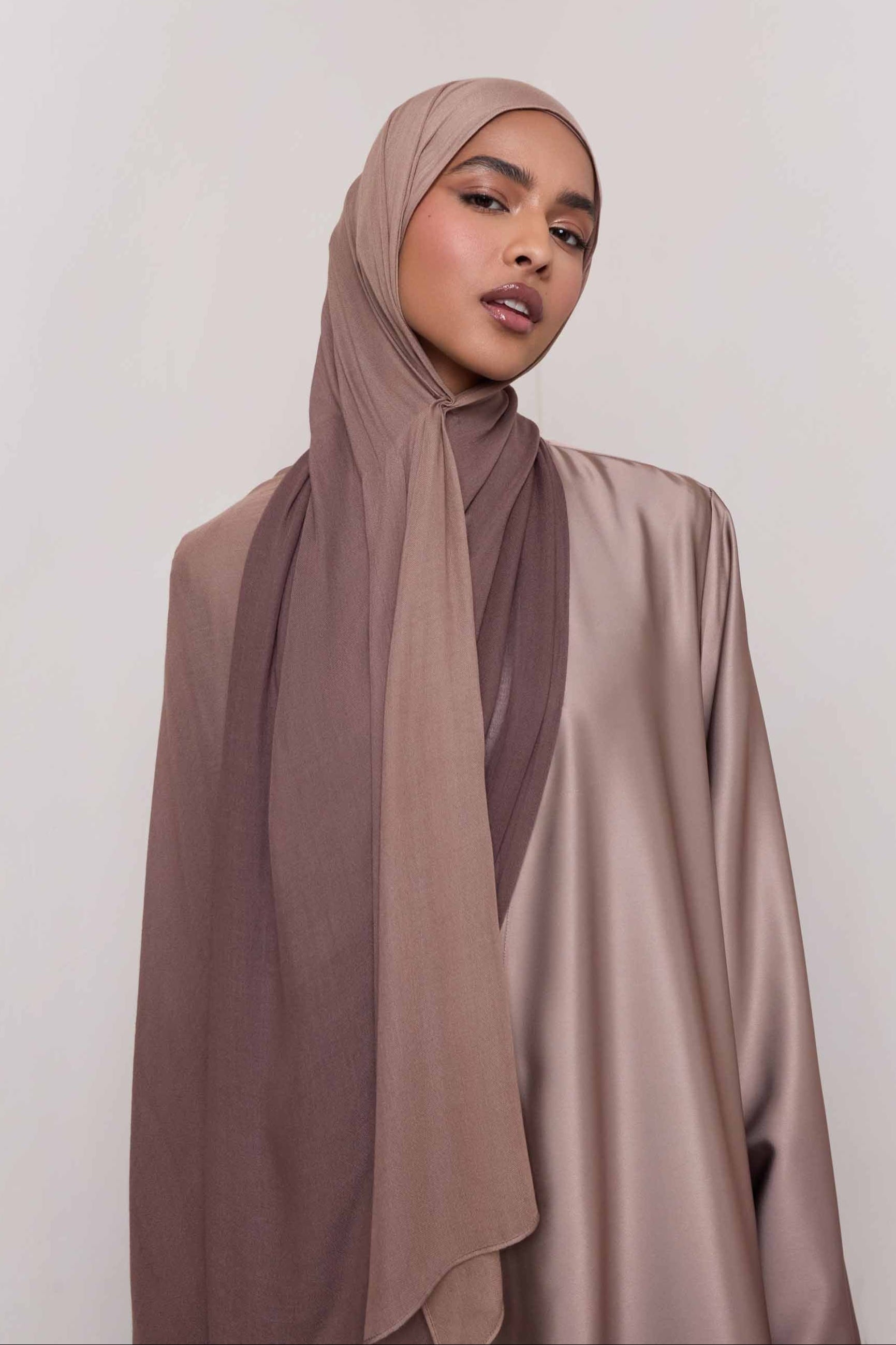 Ombre Modal Hijab - Mocha Latte Hijabs Veiled
