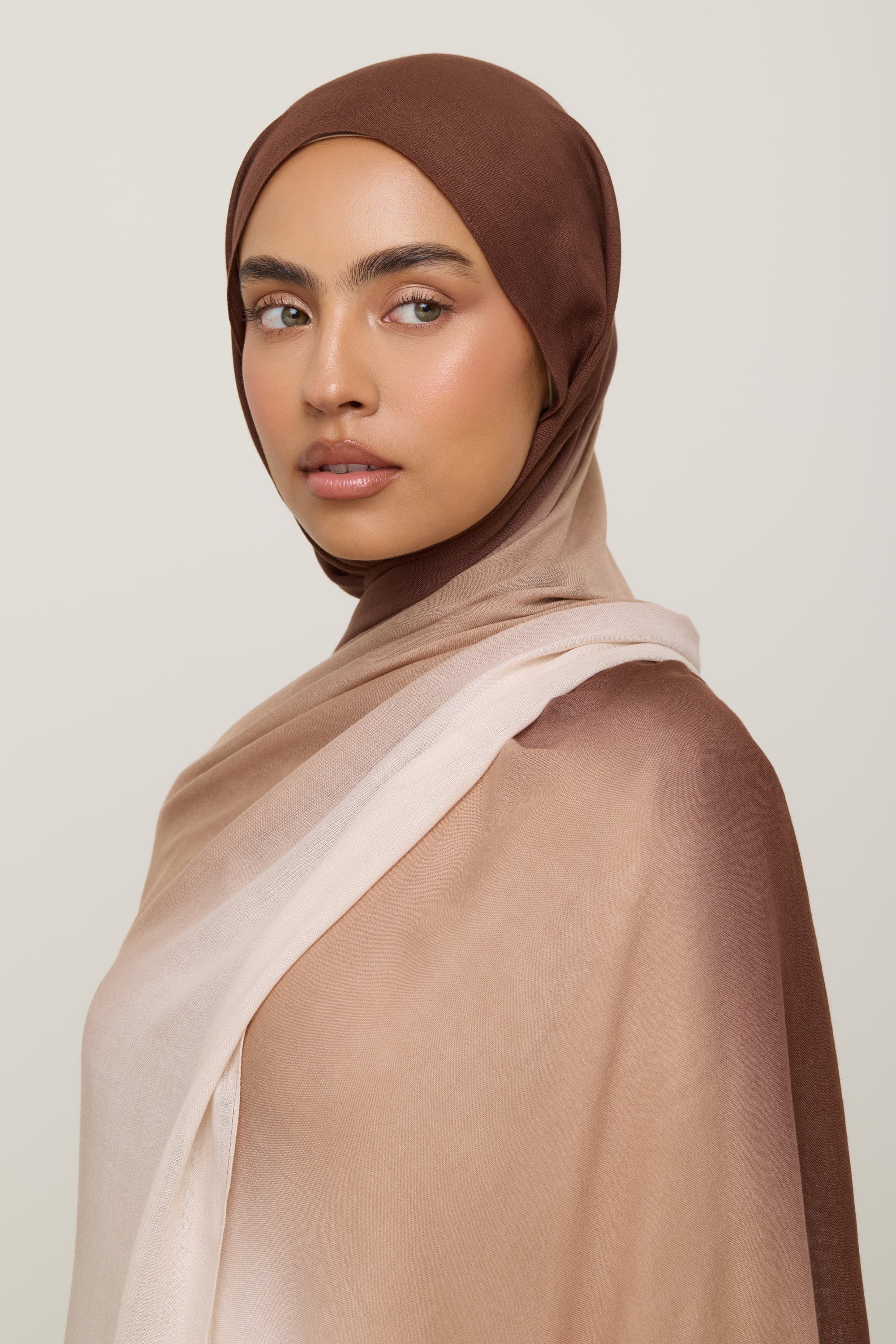 Ombre Modal Hijab - Nougat Sand Hijab Veiled