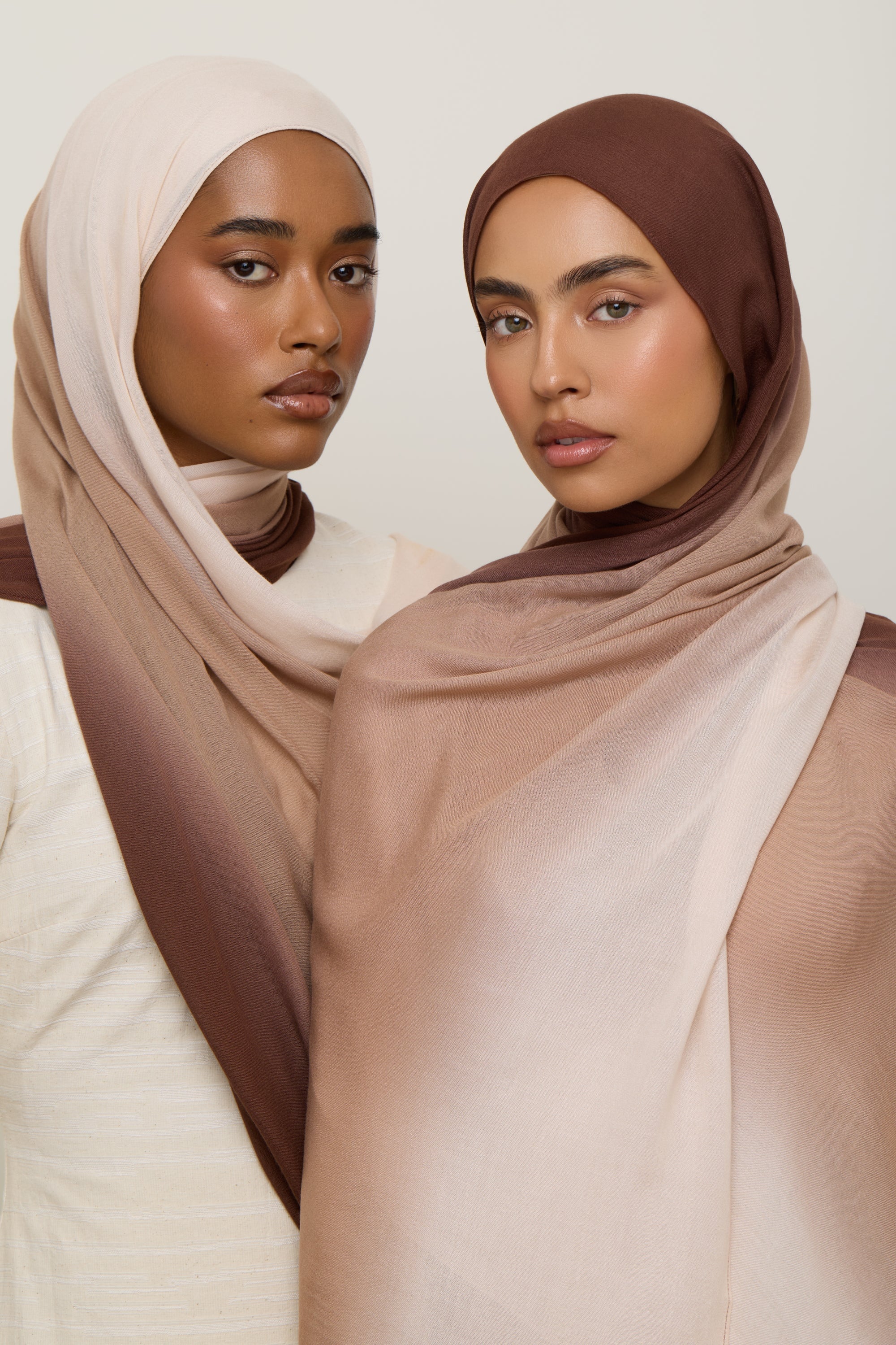 Ombre Modal Hijab - Nougat Sand Hijab Veiled