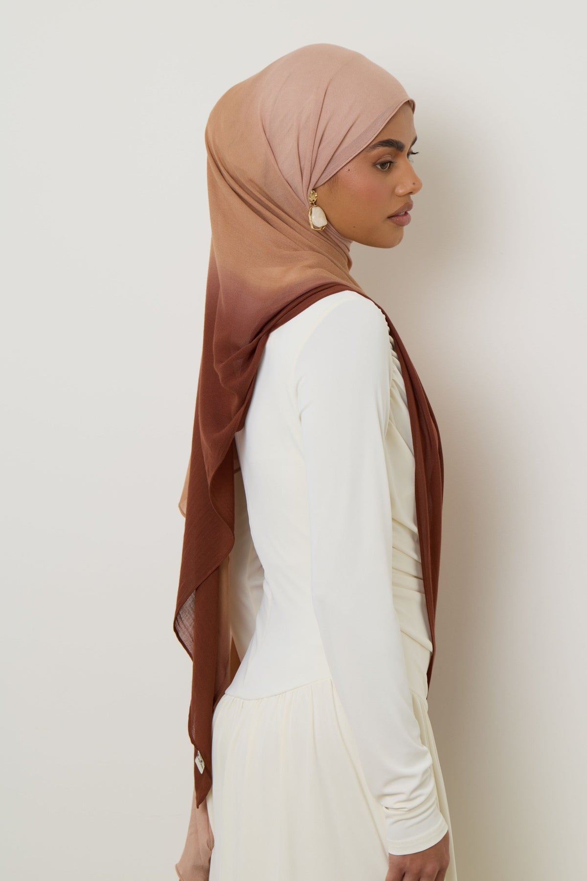 Ombre Modal Hijab - Nutmeg Rose Hijabs Veiled