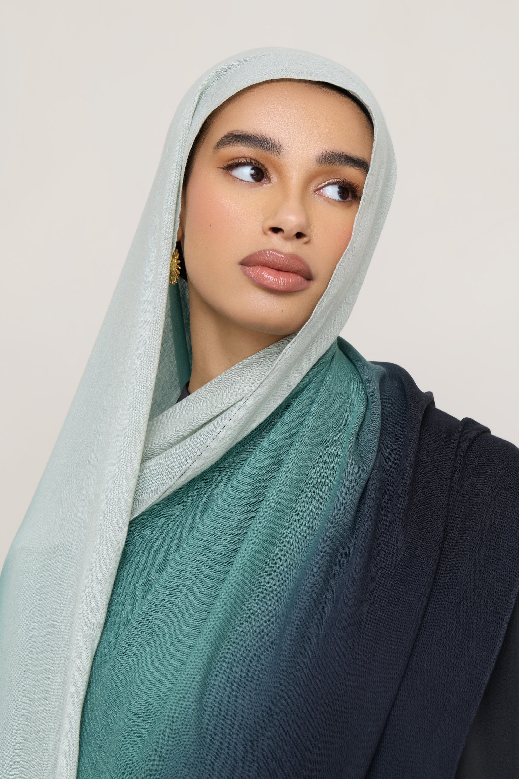 Ombre Modal Hijab - Ocean Pine Hijabs Veiled