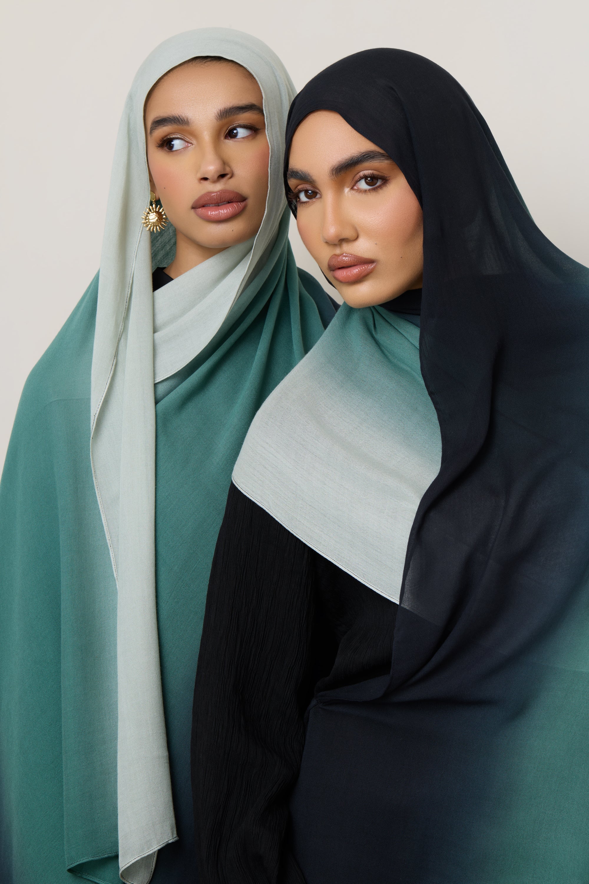 Ombre Modal Hijab - Ocean Pine Hijabs Veiled