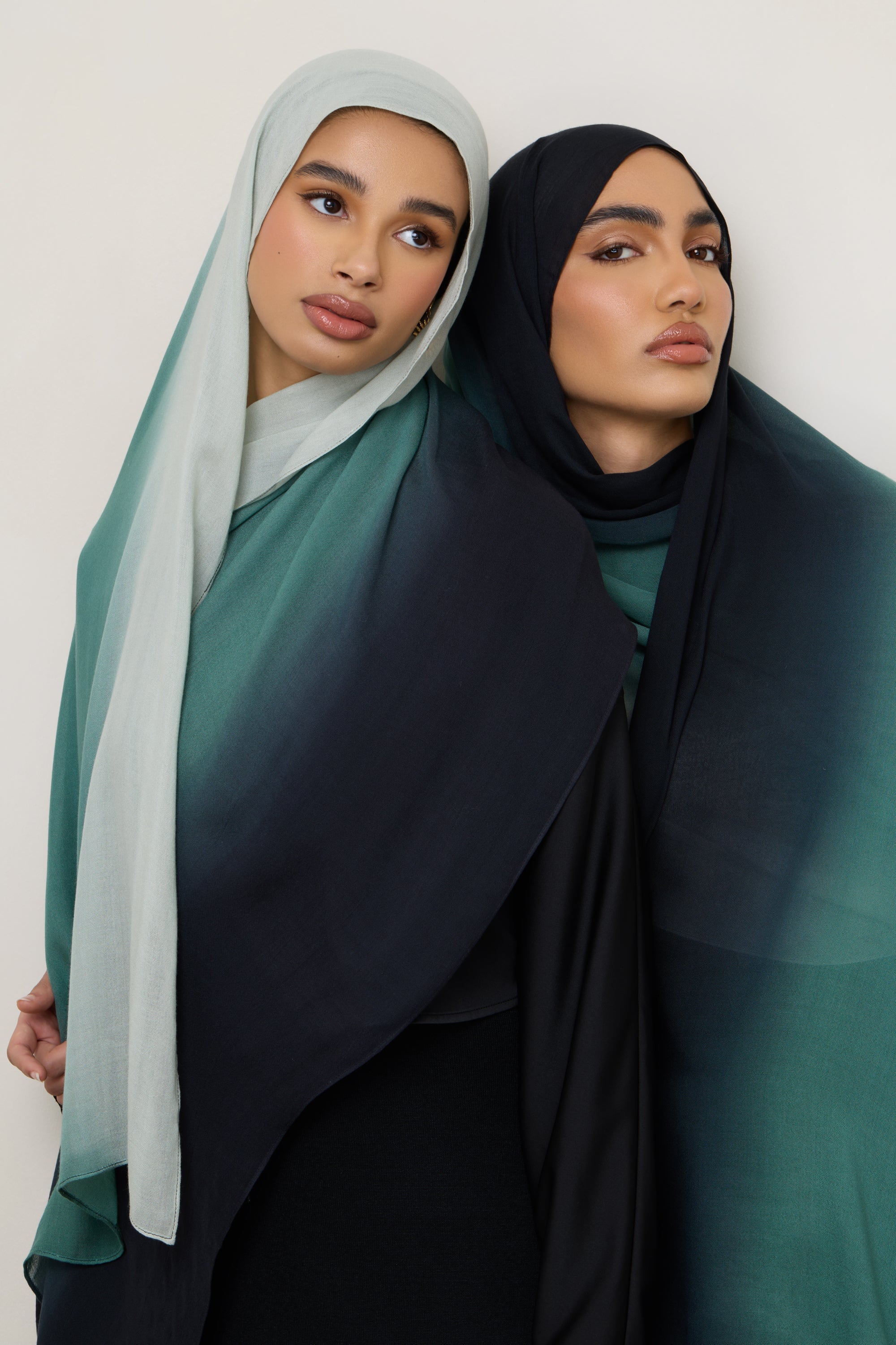 Ombre Modal Hijab - Ocean Pine Hijabs Veiled