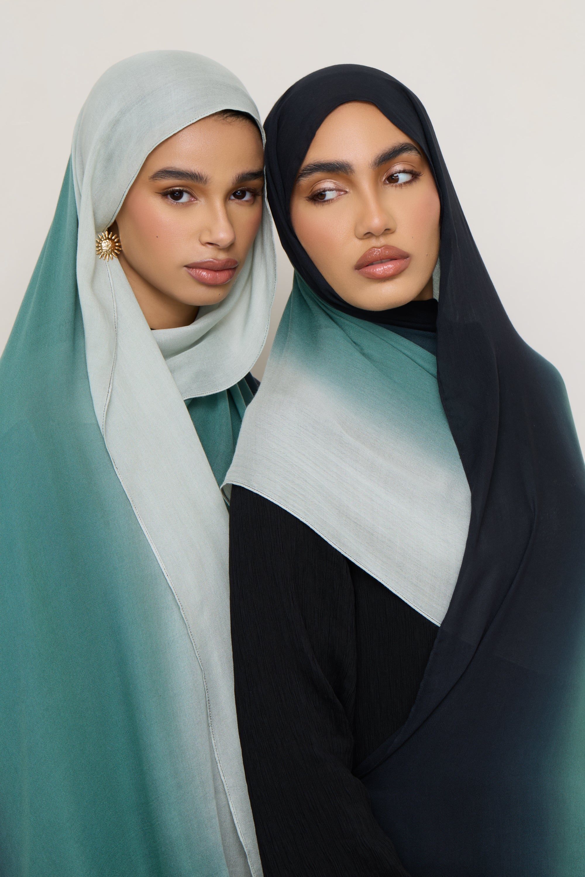 Ombre Modal Hijab - Ocean Pine Hijabs Veiled