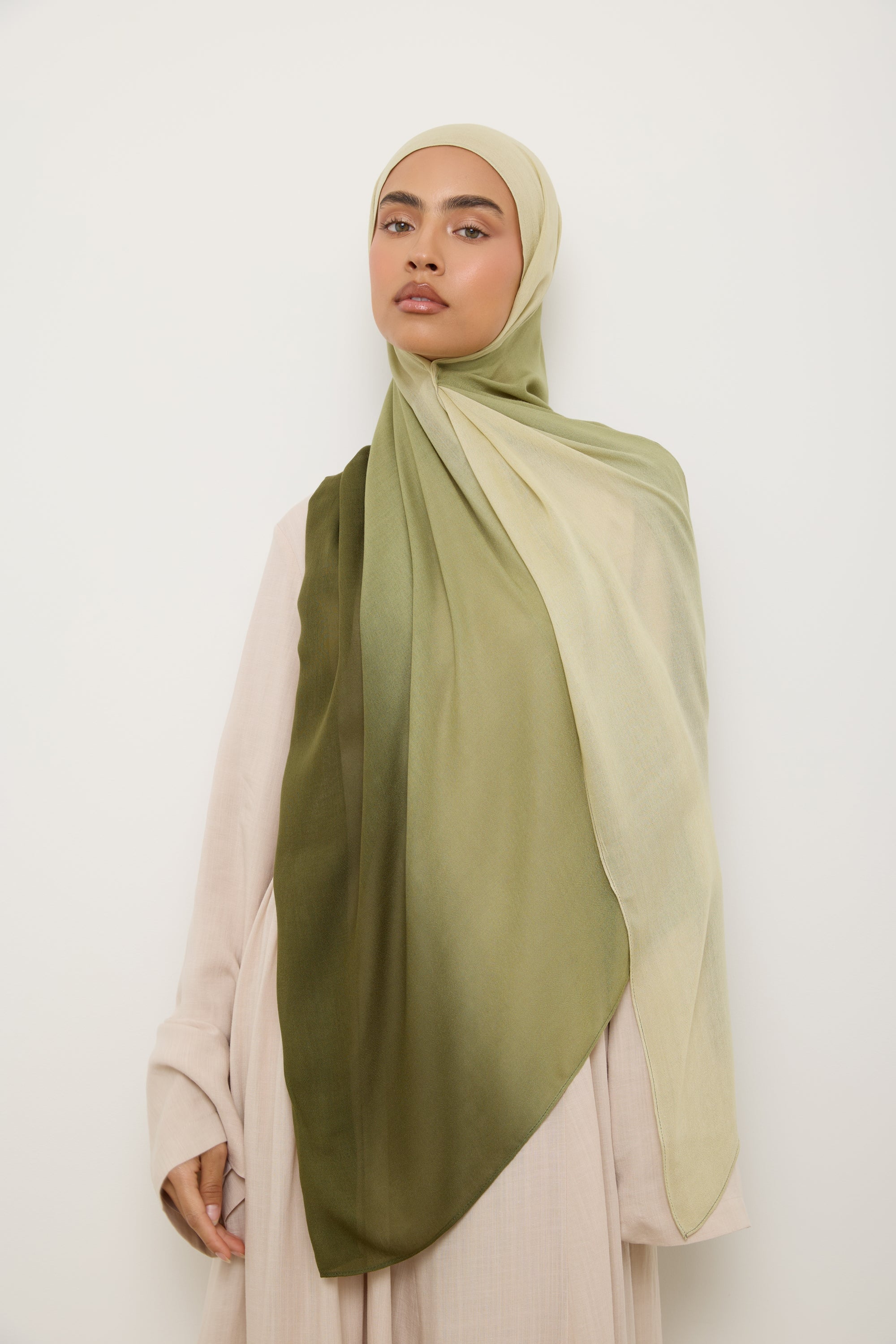 Ombre Modal Hijab - Olive Hijab Veiled