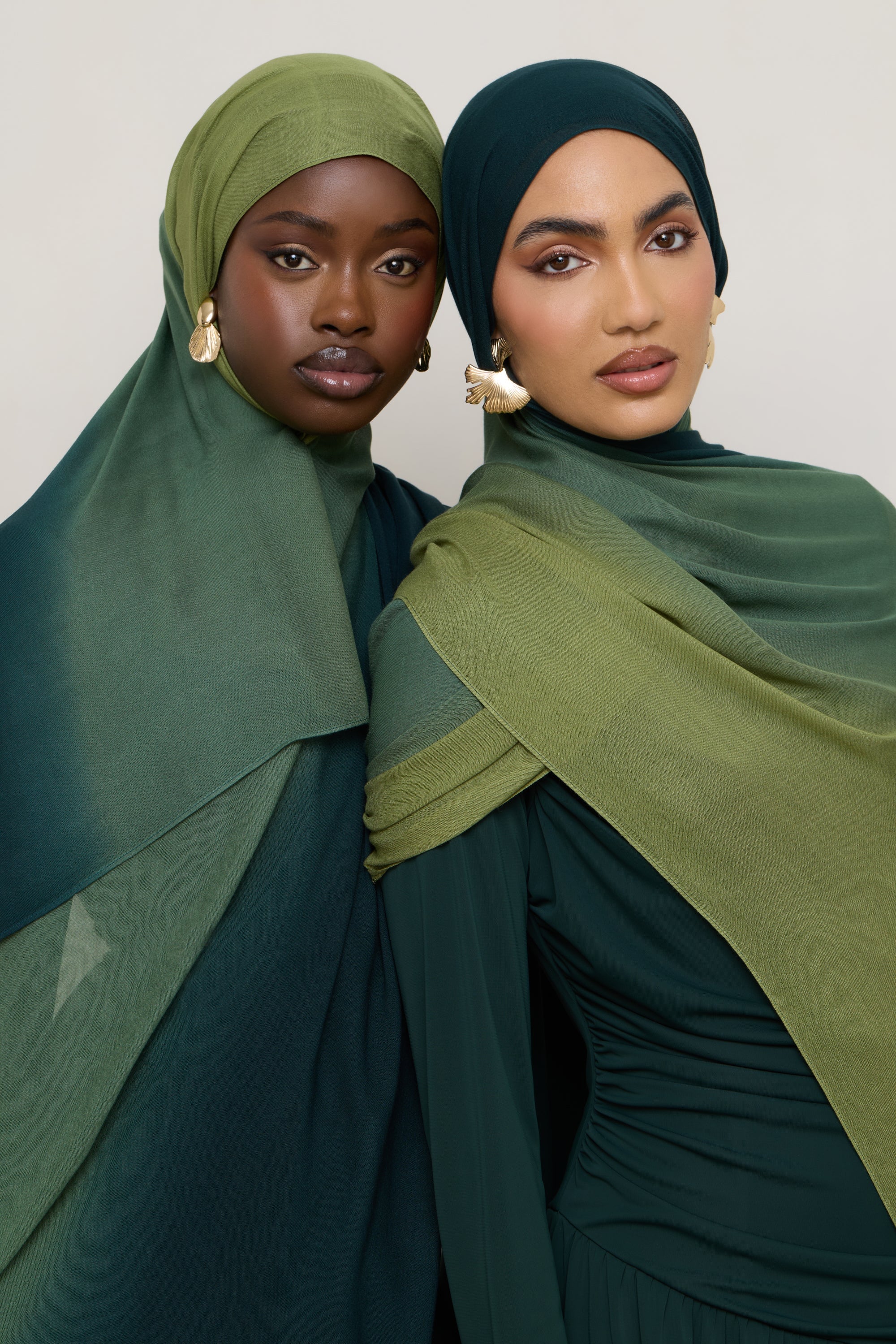 Ombre Modal Hijab - Olive Foam Hijabs Veiled