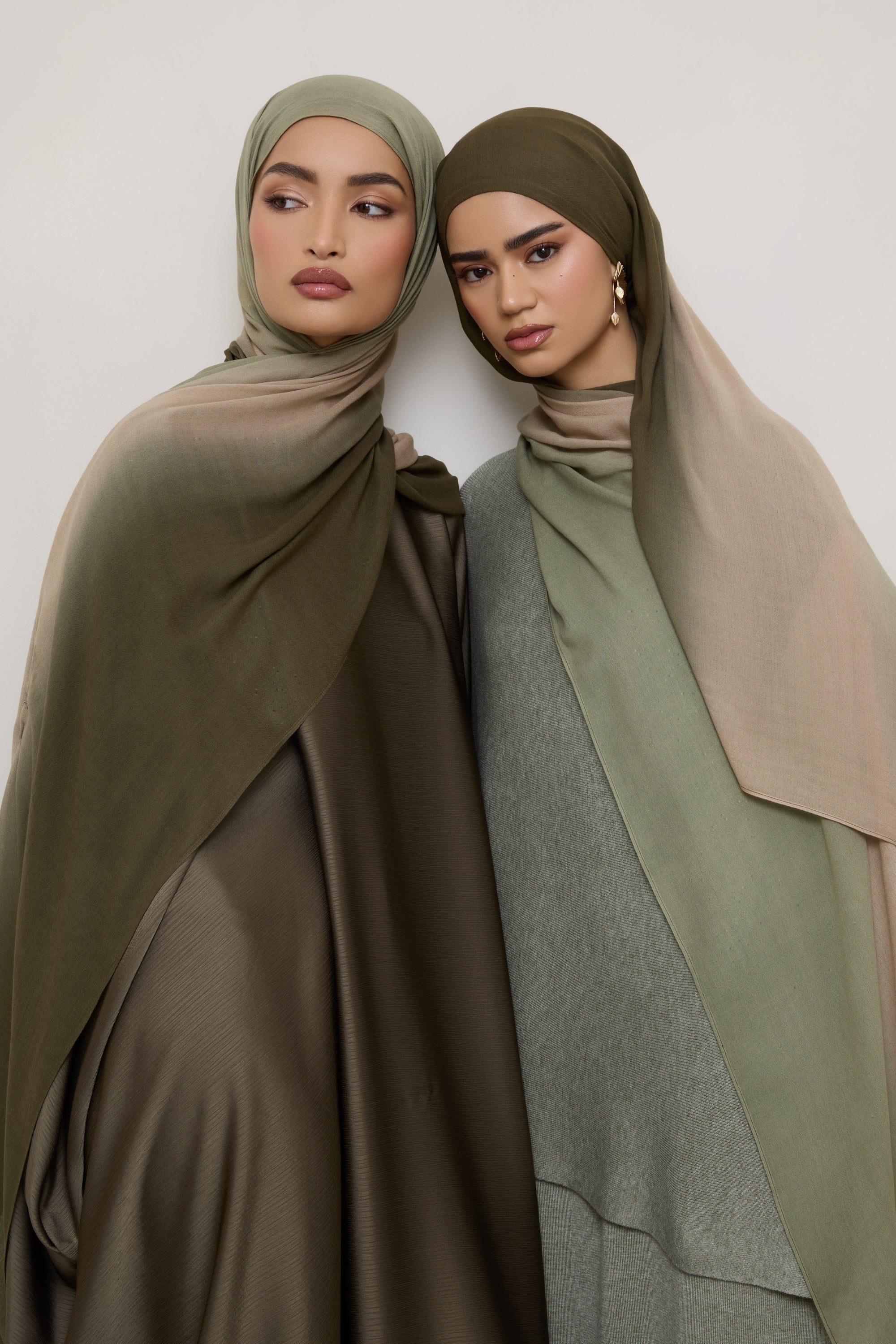 Ombre Modal Hijab - Olive Nougat Hijabs Veiled