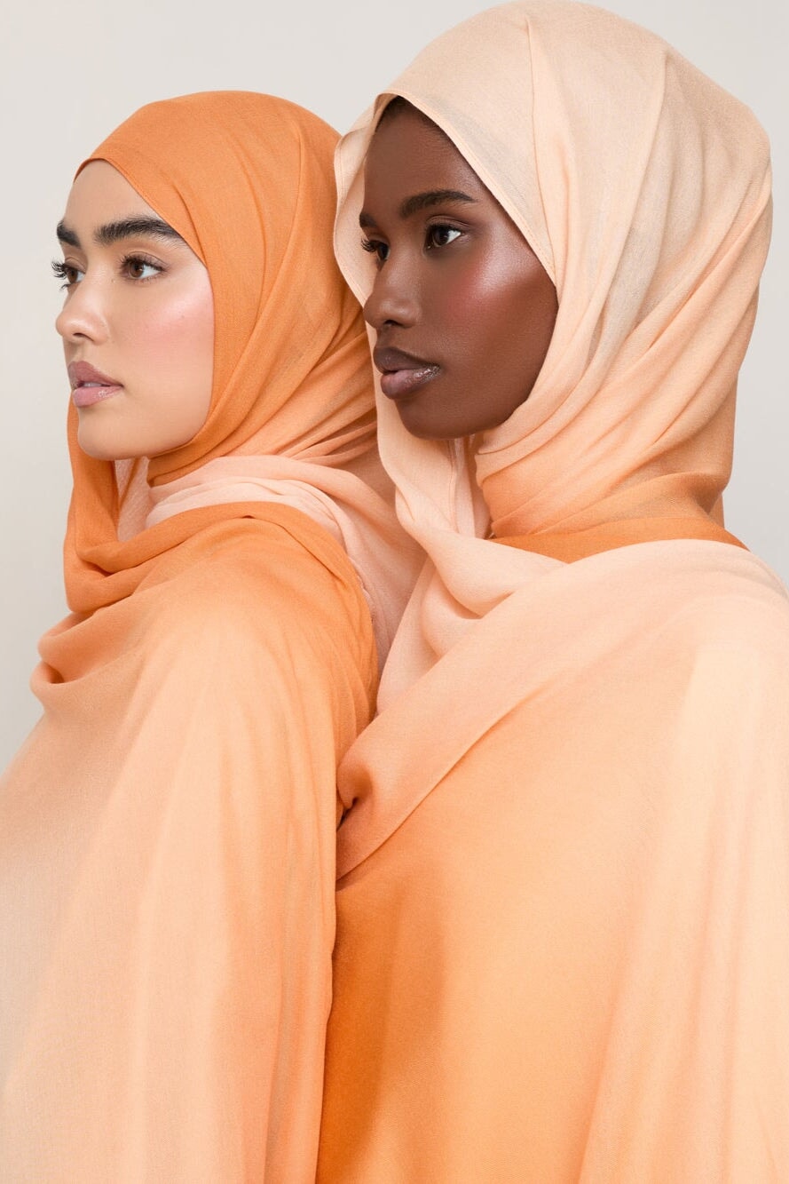 Ombre Modal Hijab - Orangsicle Hijabs Veiled