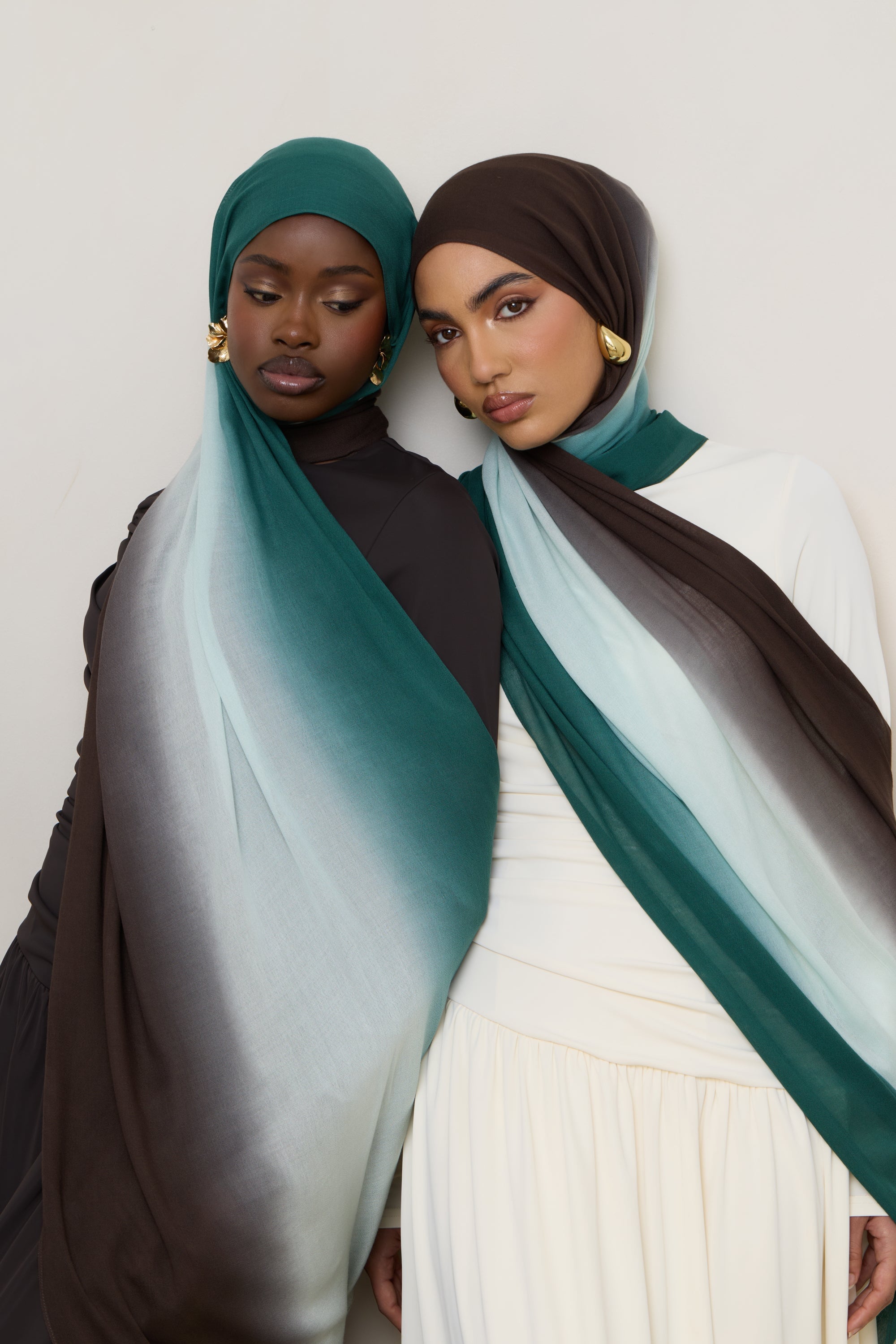 Ombre Modal Hijab - Rainforest Mist Hijabs Veiled
