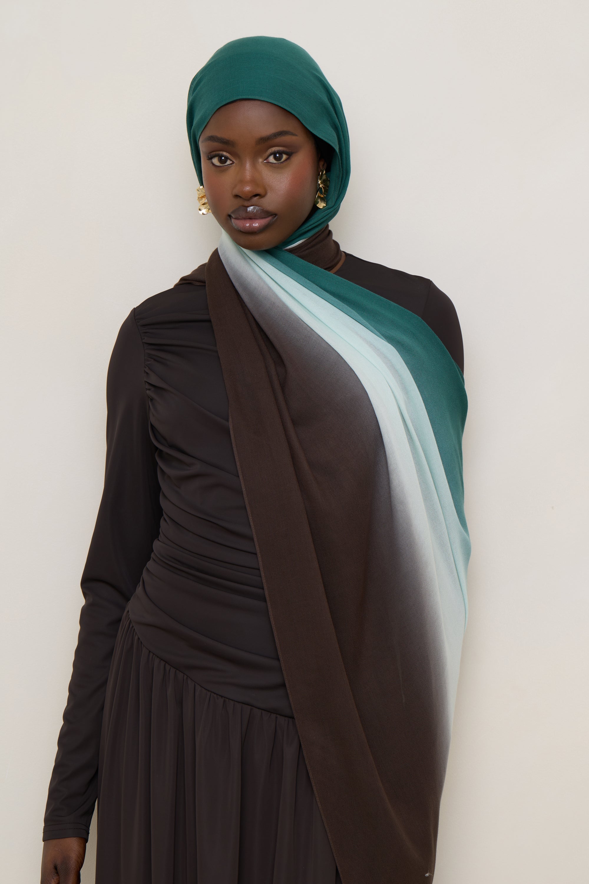 Ombre Modal Hijab - Rainforest Mist Hijabs Veiled