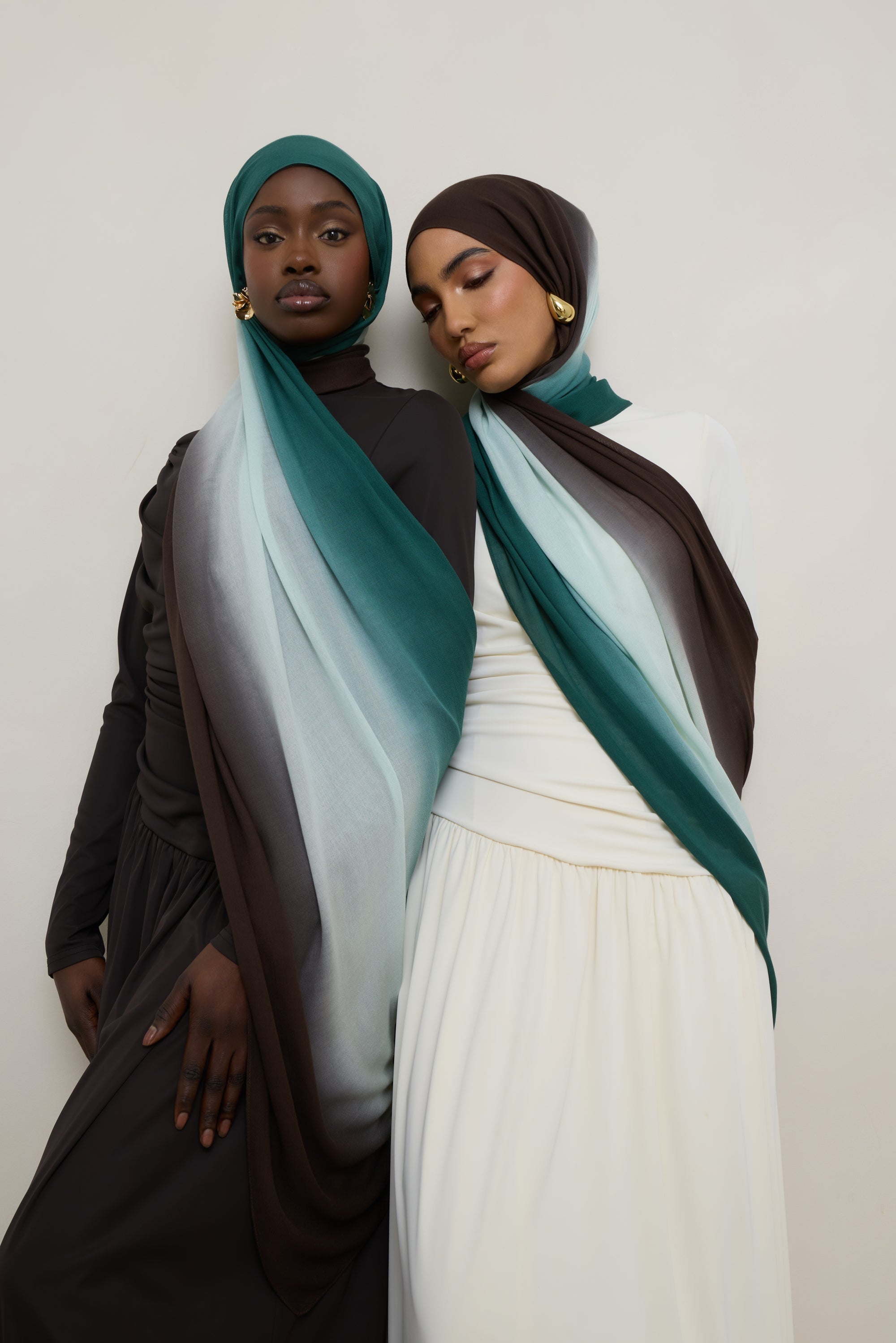 Ombre Modal Hijab - Rainforest Mist Hijabs Veiled