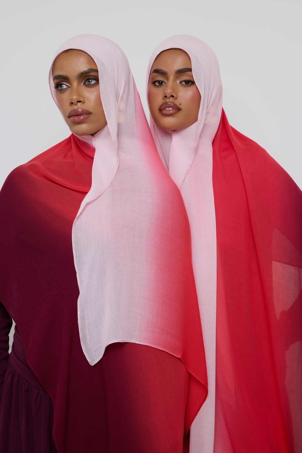 Ombre Modal Hijab - Rose Pink Hijabs Veiled