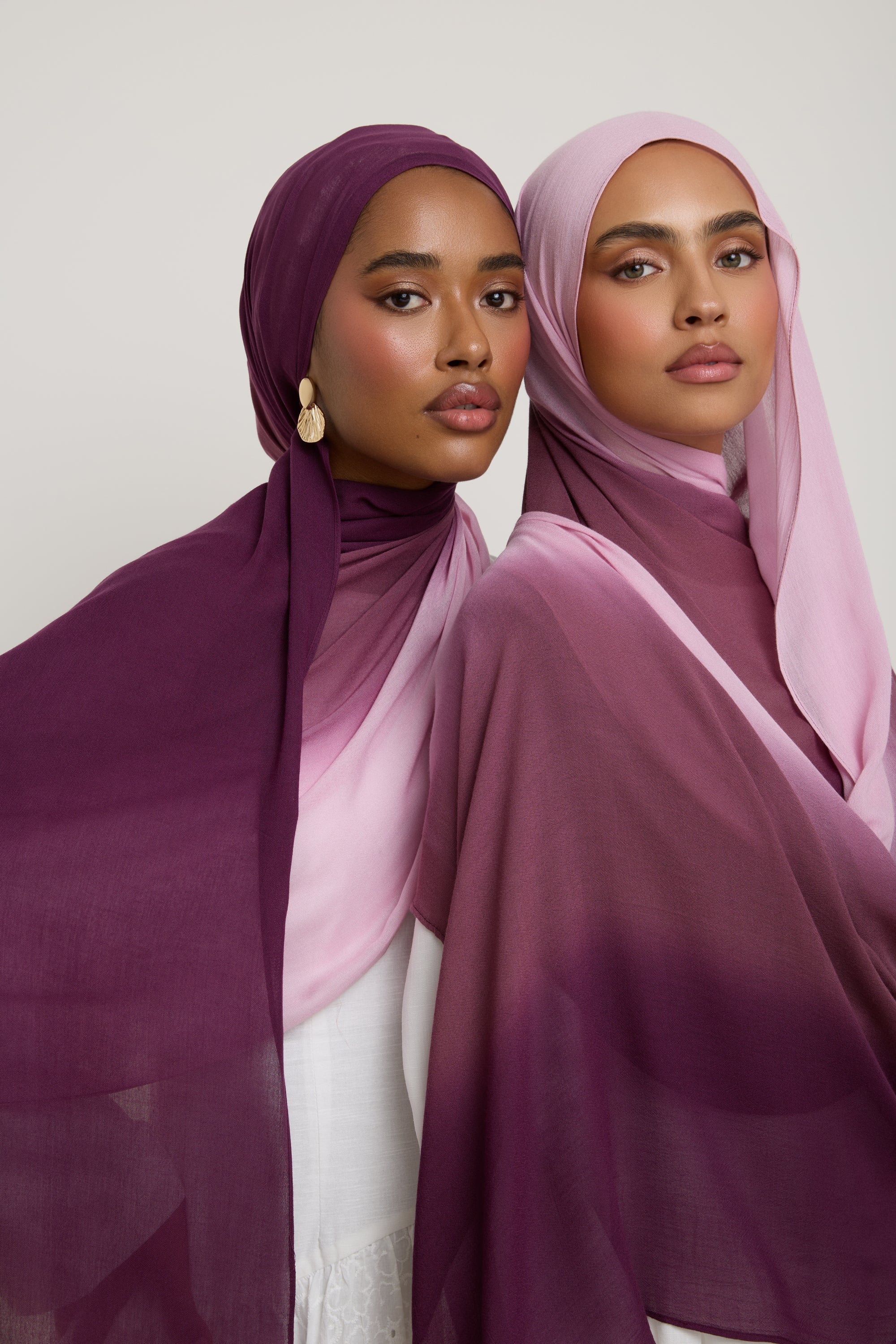 Ombre Modal Hijab - Royal Plum Hijab Veiled