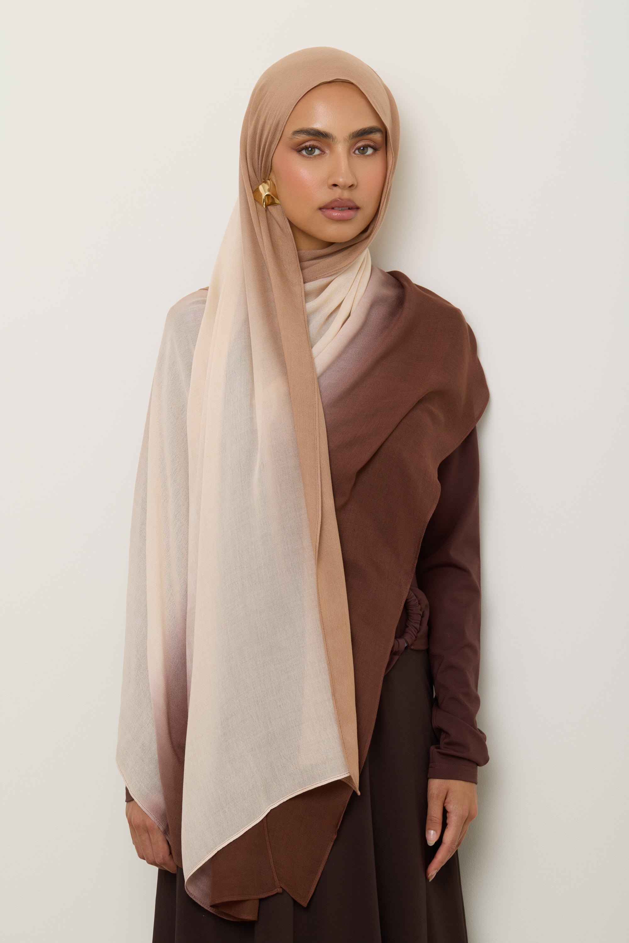 Ombre Modal Hijab - Sand Dollar Hijab Veiled