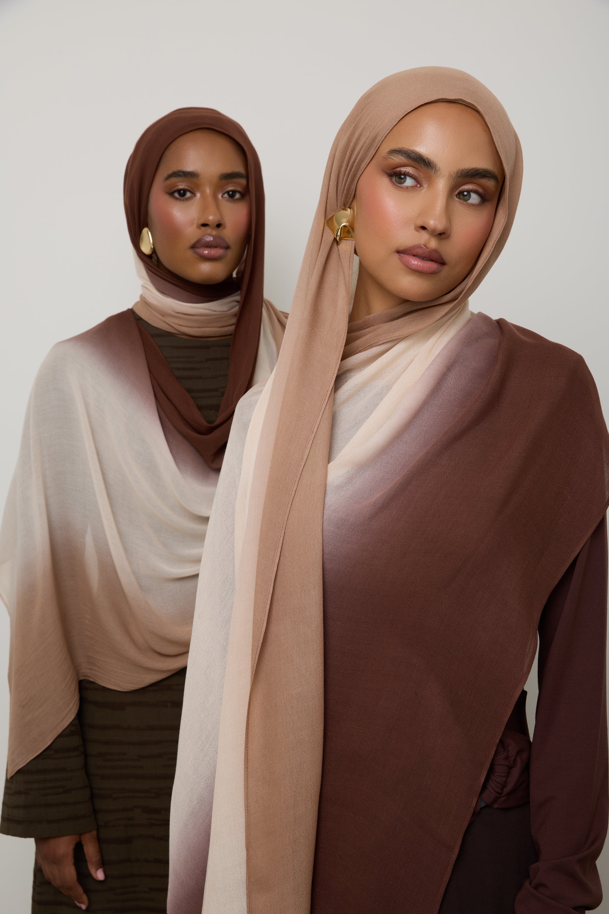 Ombre Modal Hijab - Sand Dollar Hijab Veiled