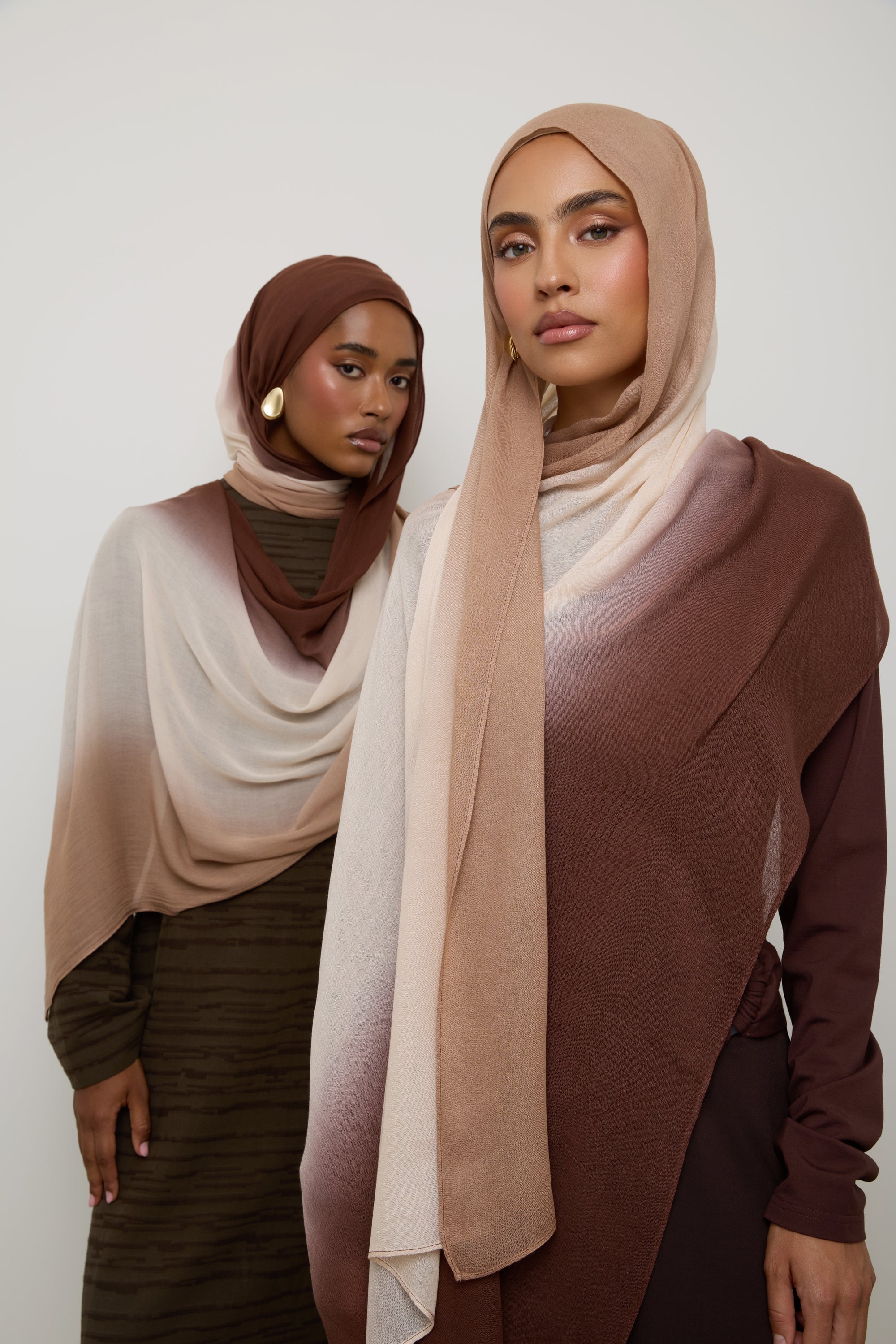 Ombre Modal Hijab - Sand Dollar Hijab Veiled