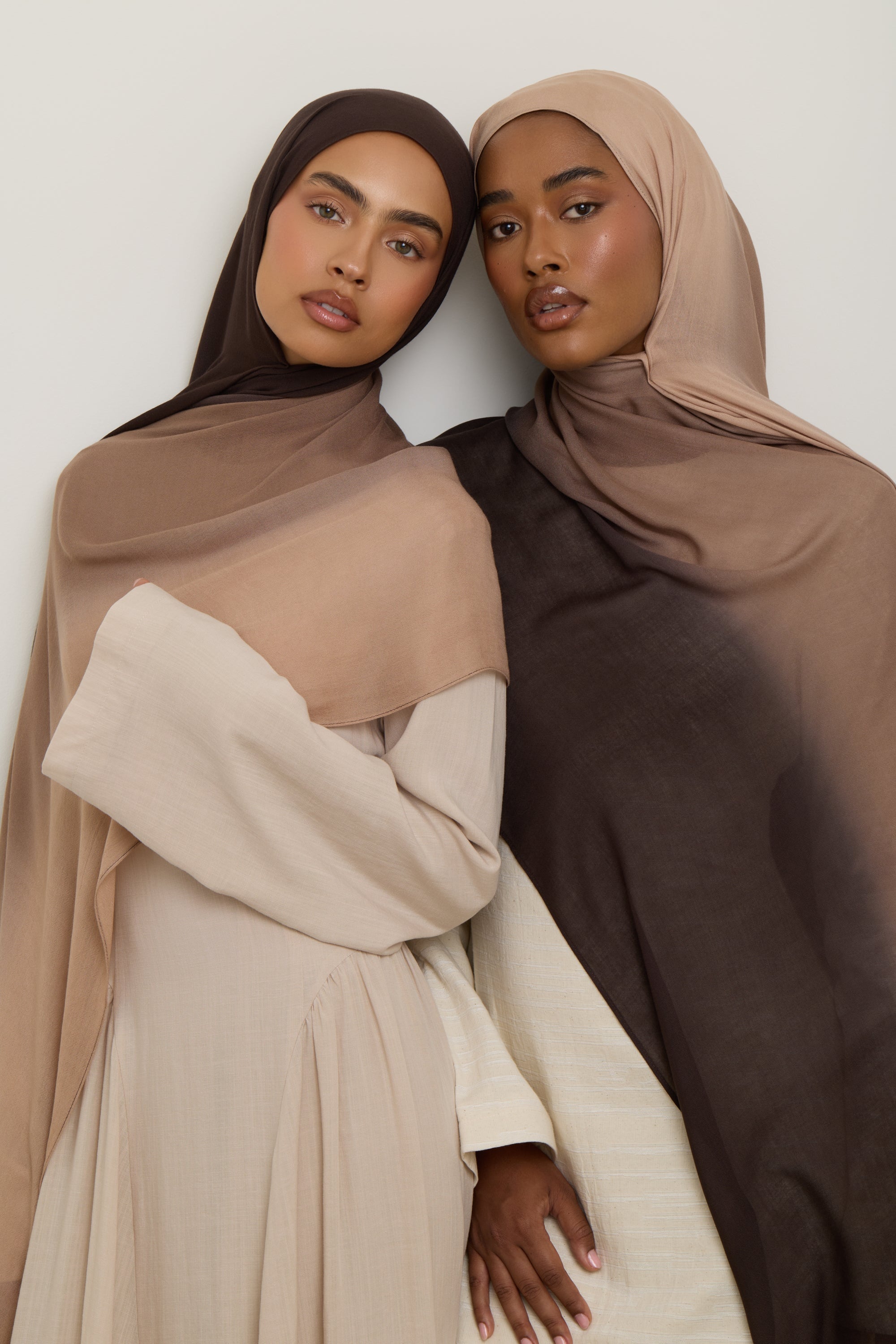 Ombre Modal Hijab - Sand Ganache Hijab Veiled
