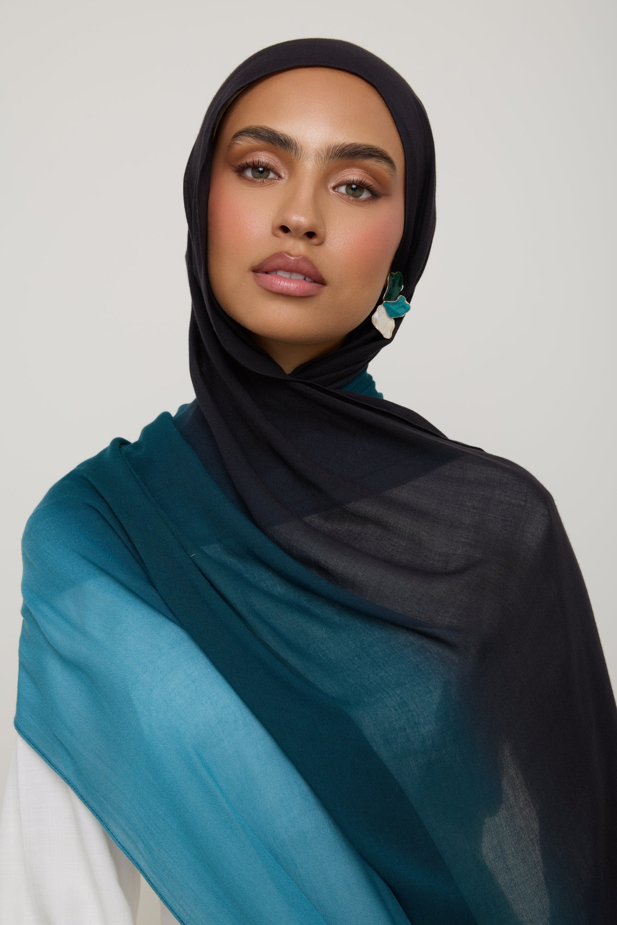 Ombre Modal Hijab - Sea Depths Hijab Veiled