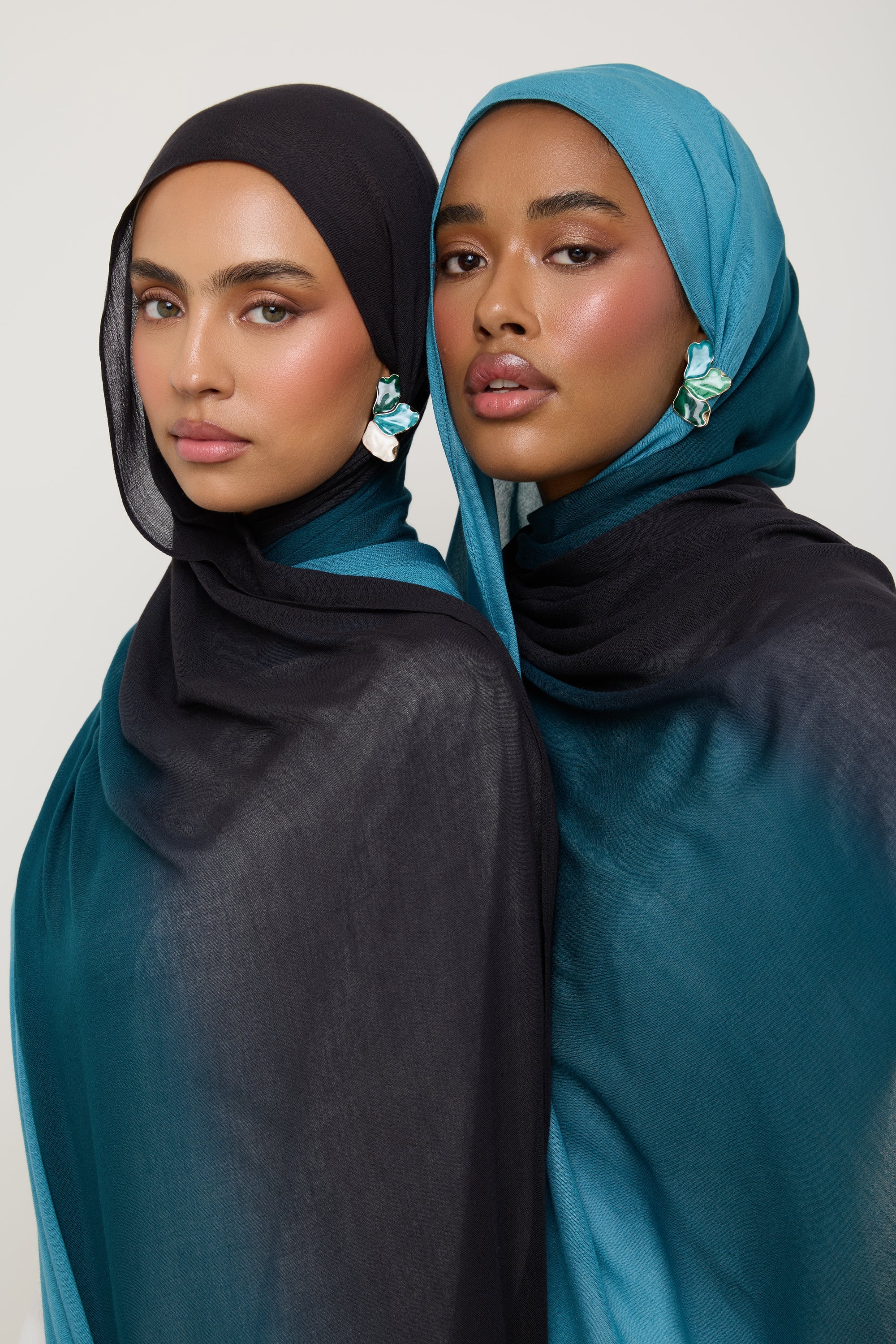 Ombre Modal Hijab - Sea Depths Hijab Veiled