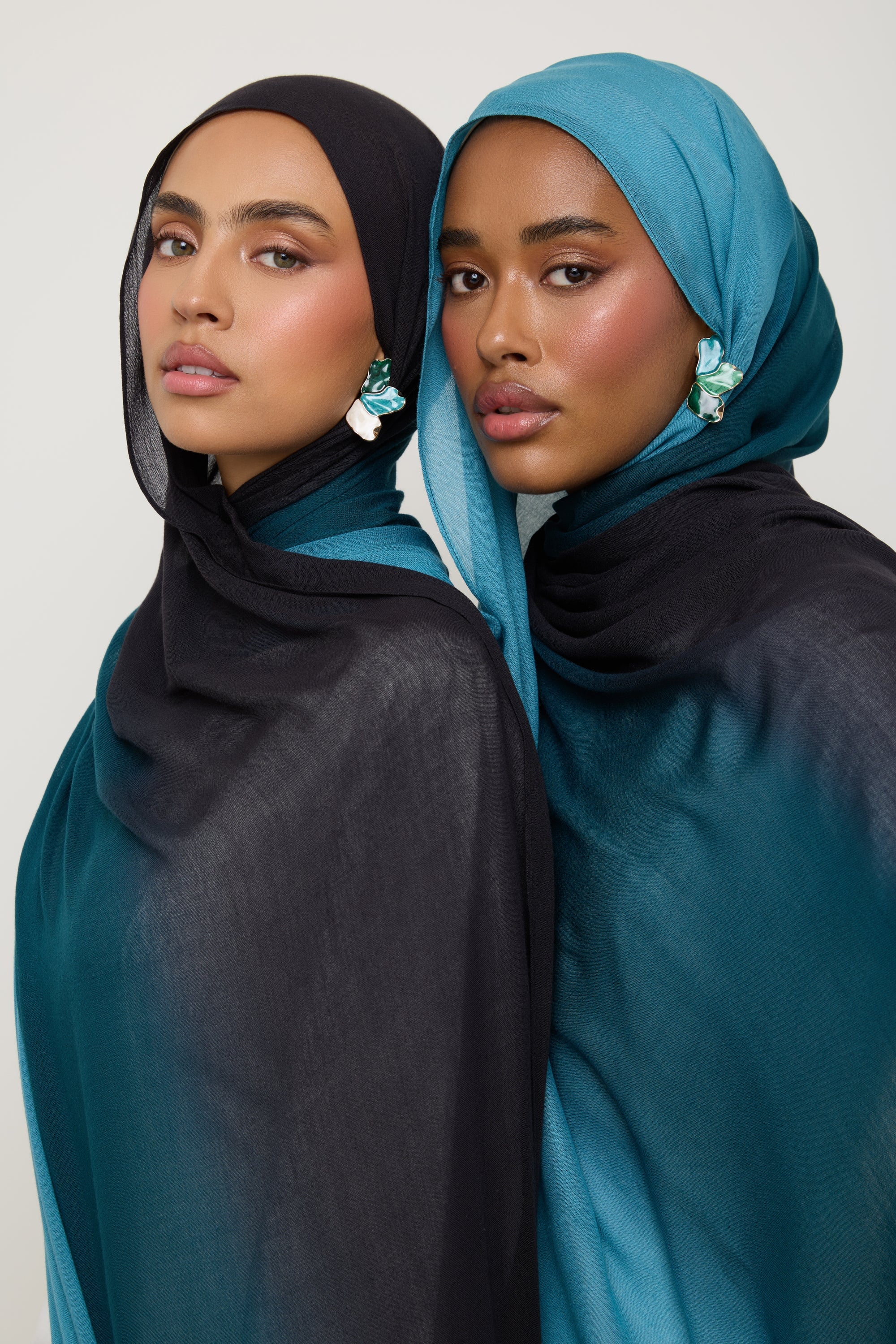 Ombre Modal Hijab - Sea Depths Hijab Veiled