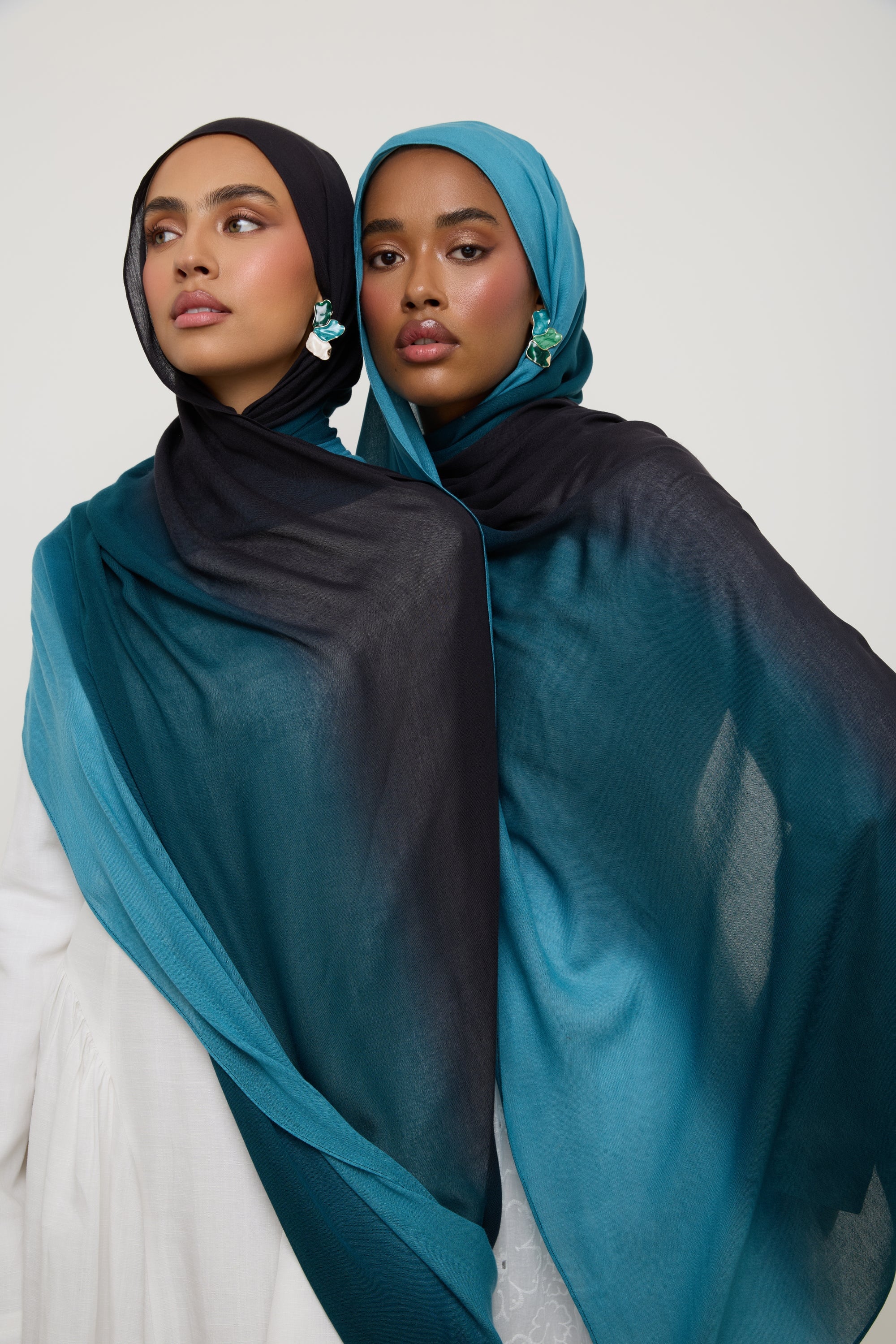 Ombre Modal Hijab - Sea Depths Hijab Veiled