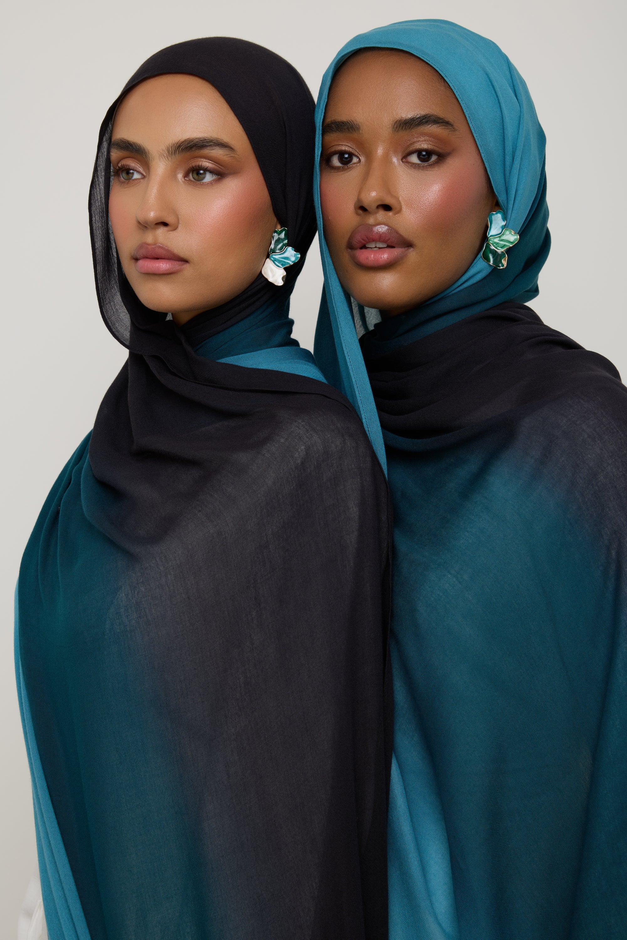 Ombre Modal Hijab - Sea Depths Hijab Veiled