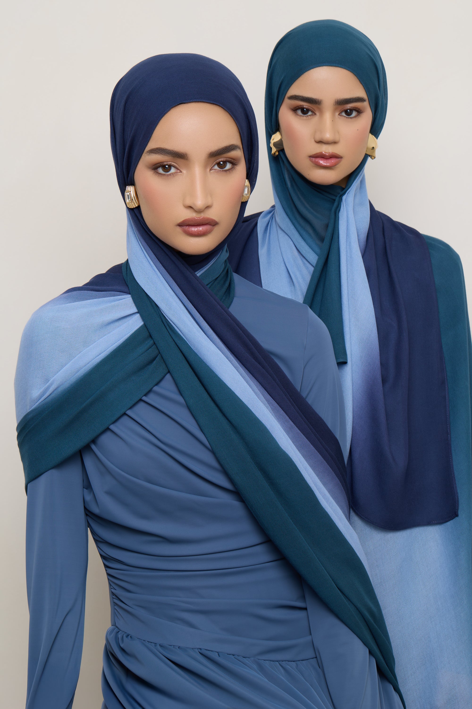 Ombre Modal Hijab - Sky Blue Hijabs Veiled