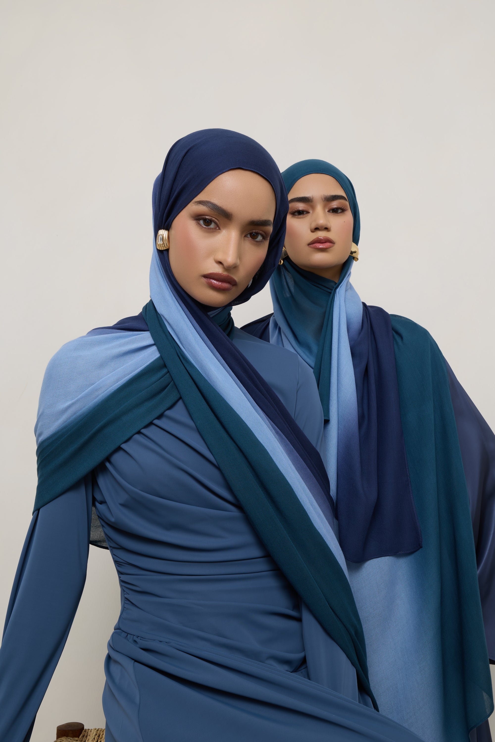 Ombre Modal Hijab - Sky Blue Hijabs Veiled